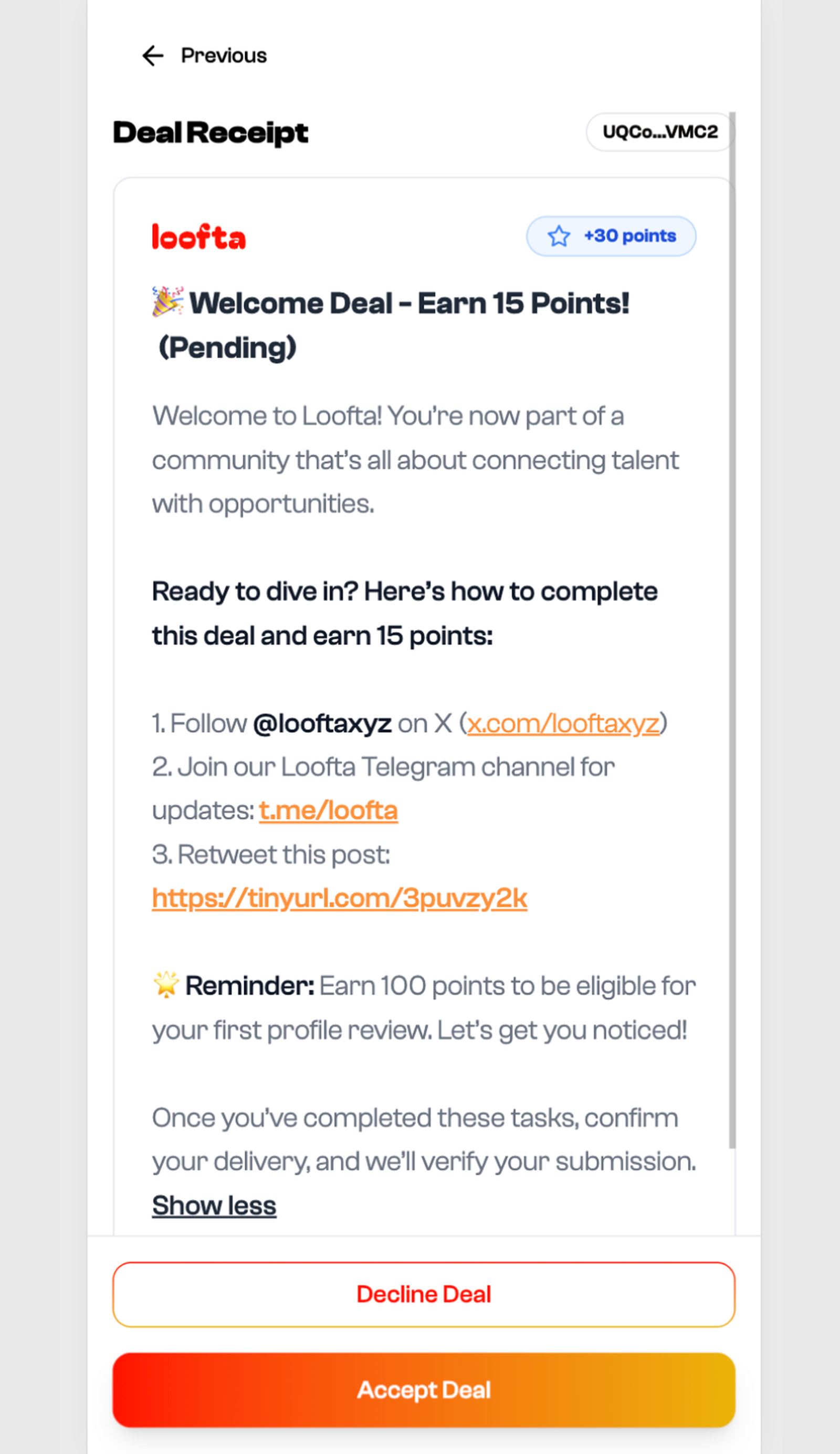 loofta в Телеграм — скриншот 4