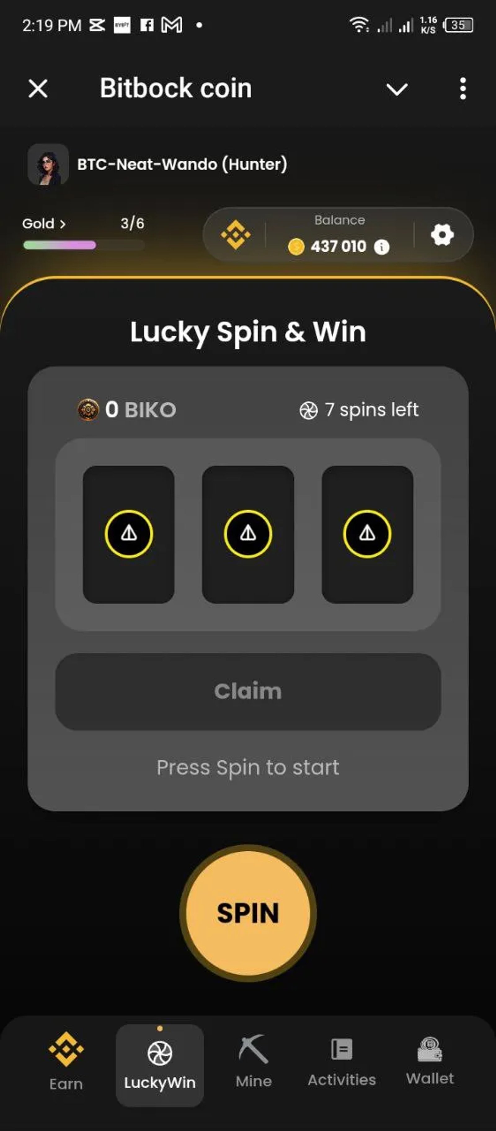 Bitbock coin в Телеграм — скриншот 2