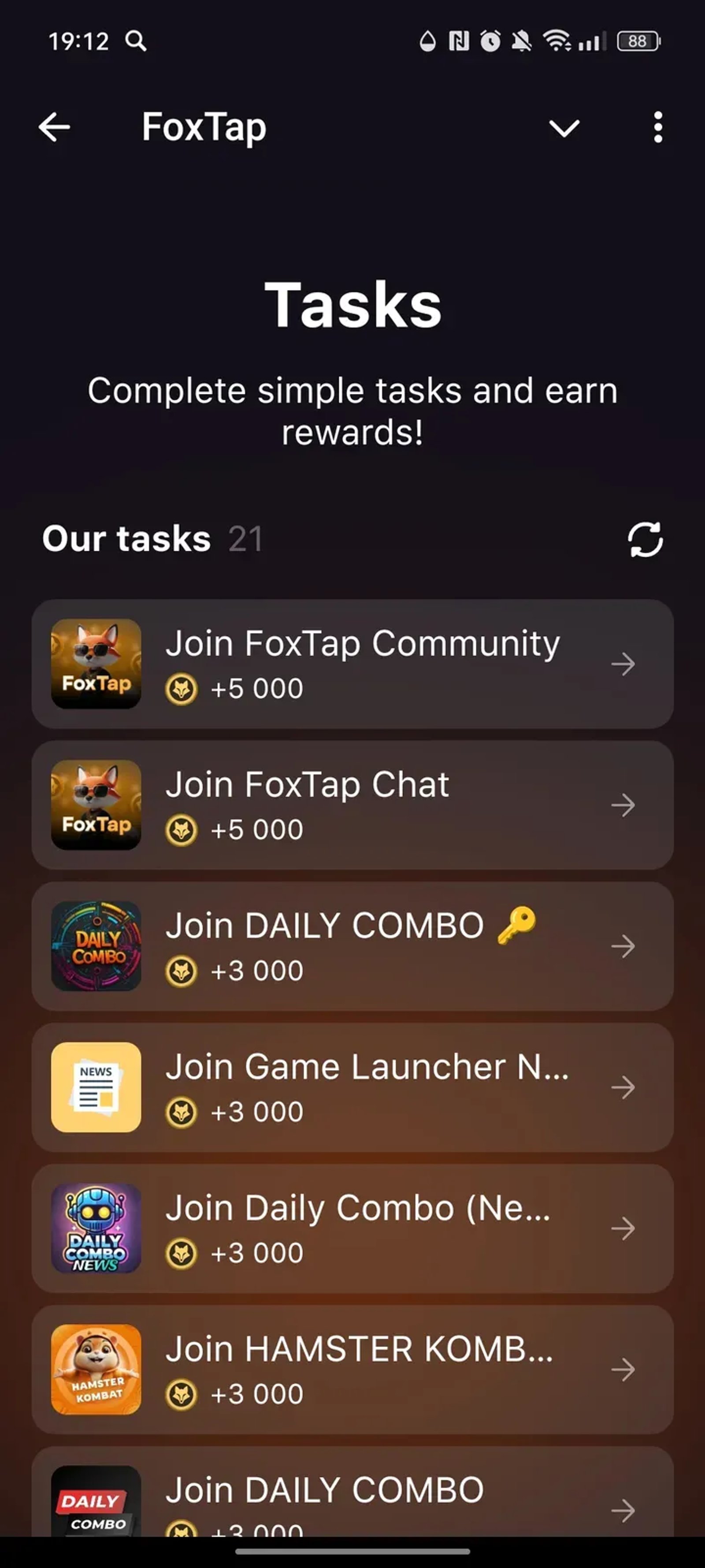 FoxTap в Телеграм — скриншот 6