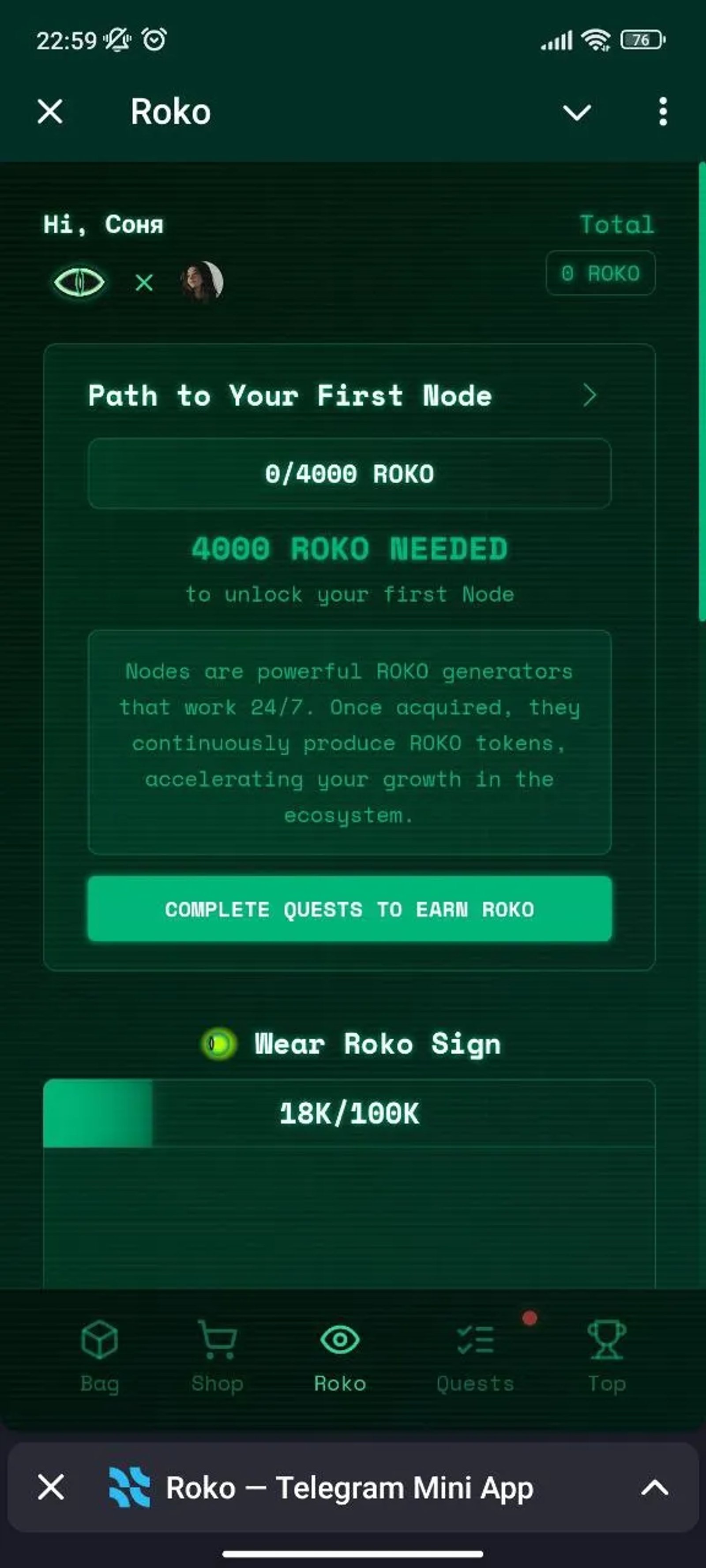 Roko Приветствие