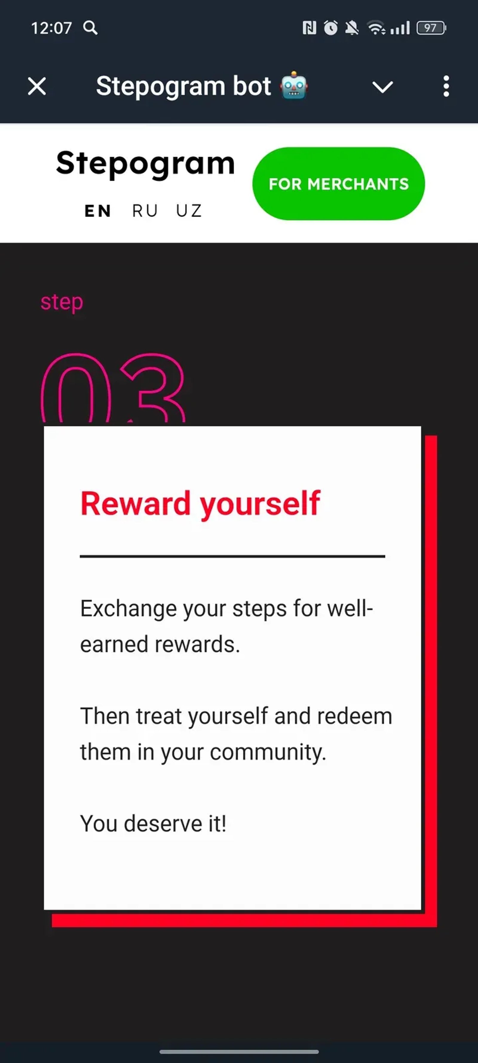 Stepogram bot π€ Telegram Screenshot 4