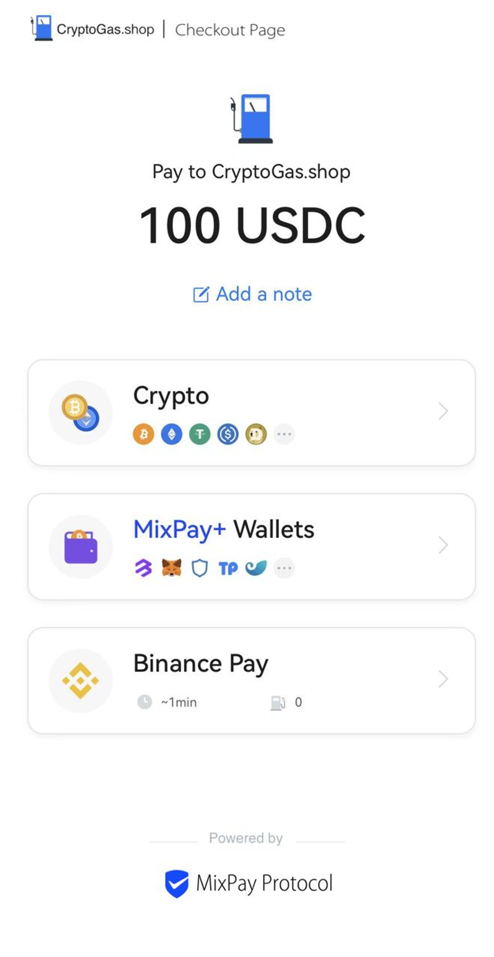 CryptoGas.shop в Телеграм — скриншот 1