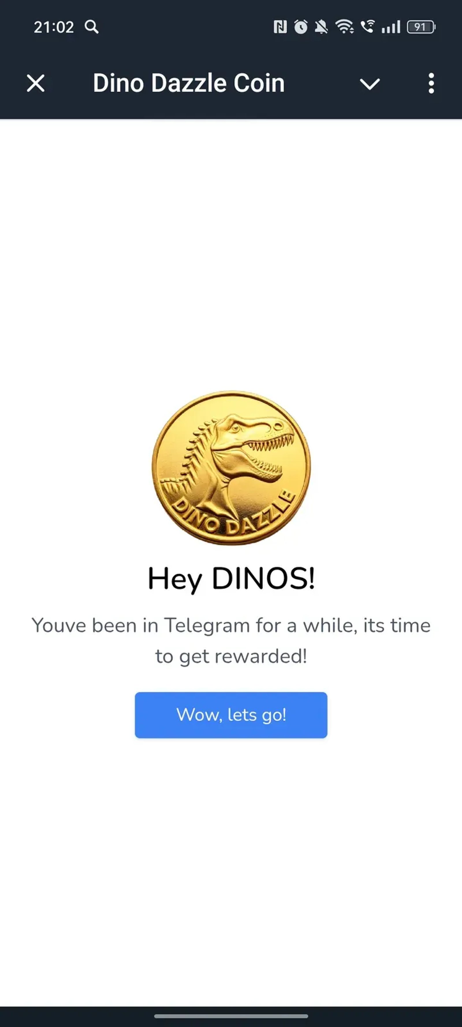 Dino Dazzle Coin в Телеграм — скриншот 1