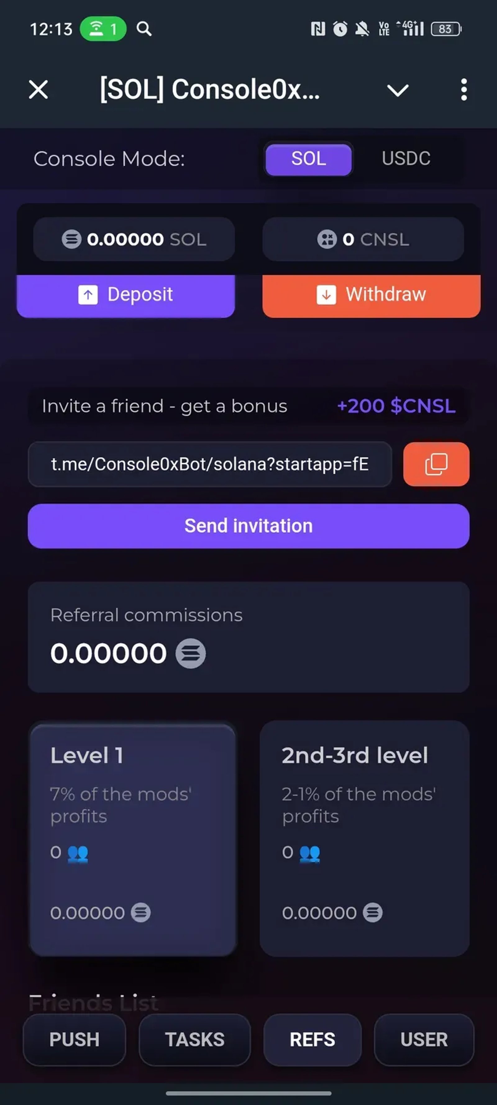 Console0x {Power of liquidity} в Телеграм — скриншот 3