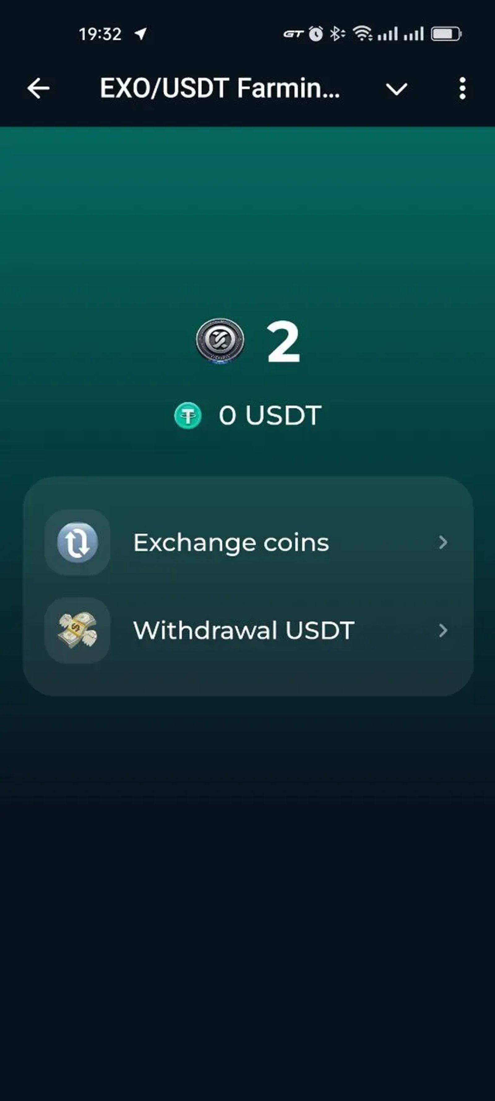 EXO/USDT Farming Bot APP в Телеграм — скриншот 3