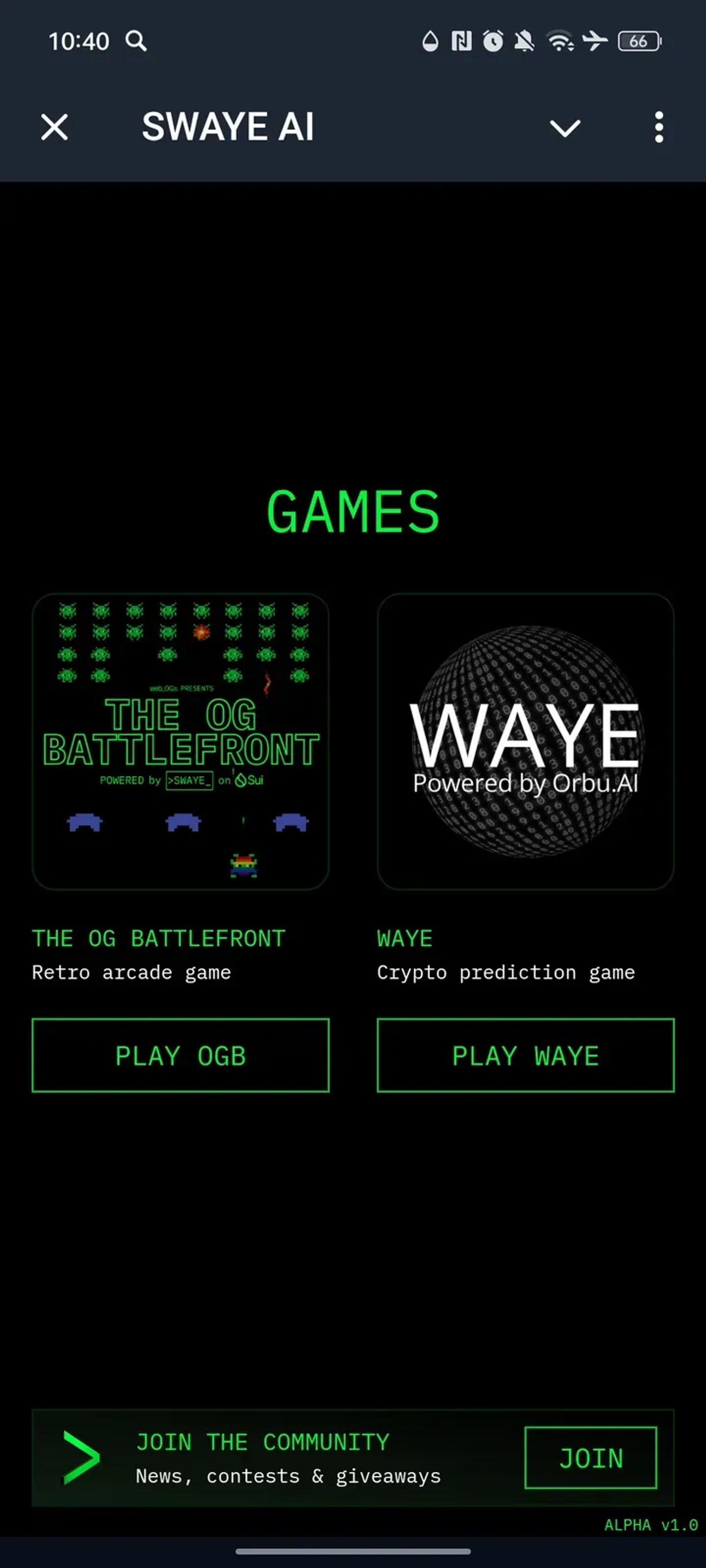 WAYE AI в Телеграм — скриншот 1