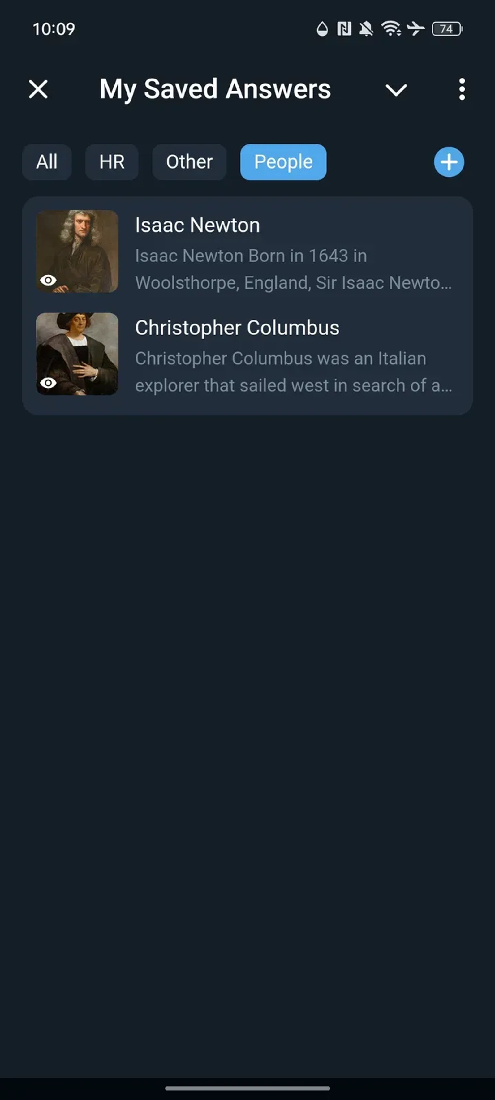 My Saved Answers в Телеграм — скриншот 4