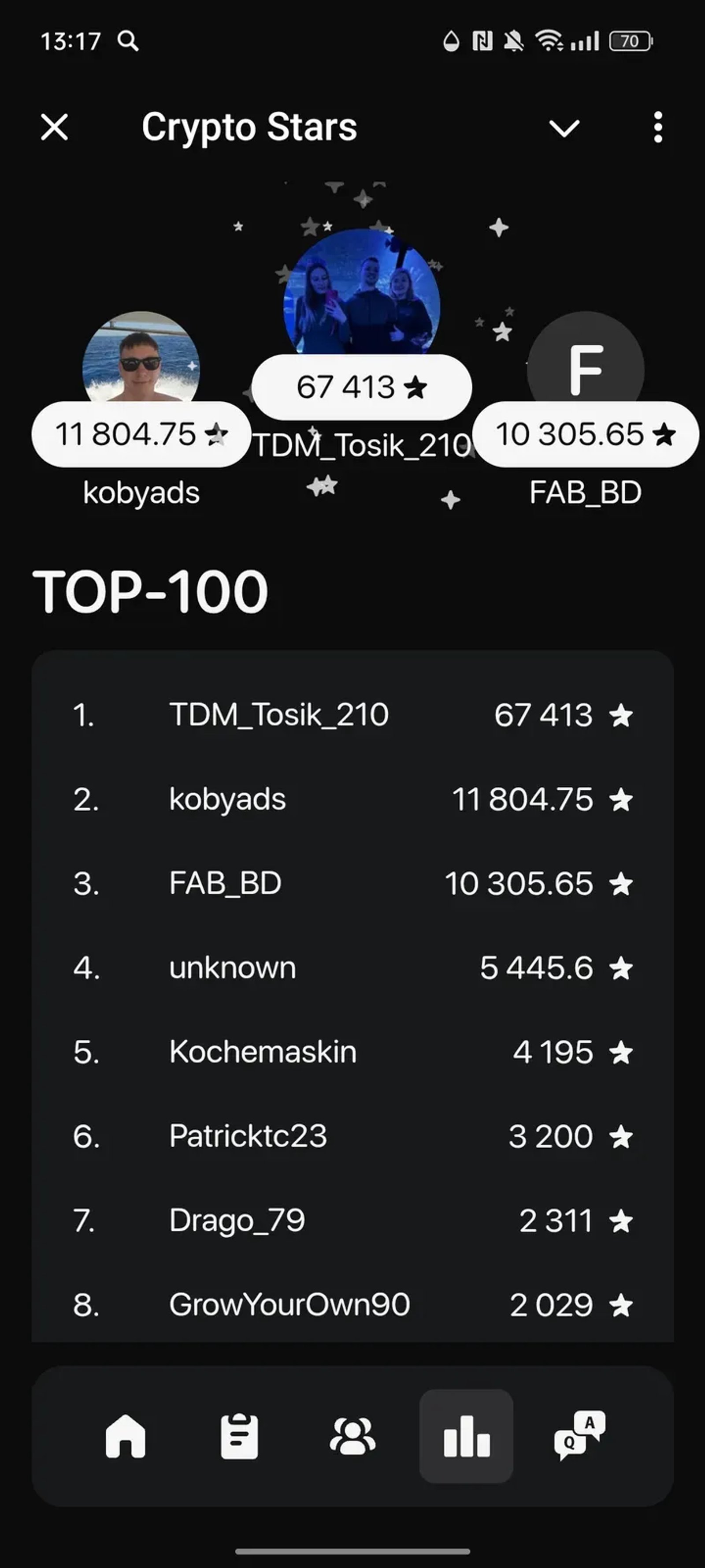 Crypto Stars в Телеграм — скриншот 4
