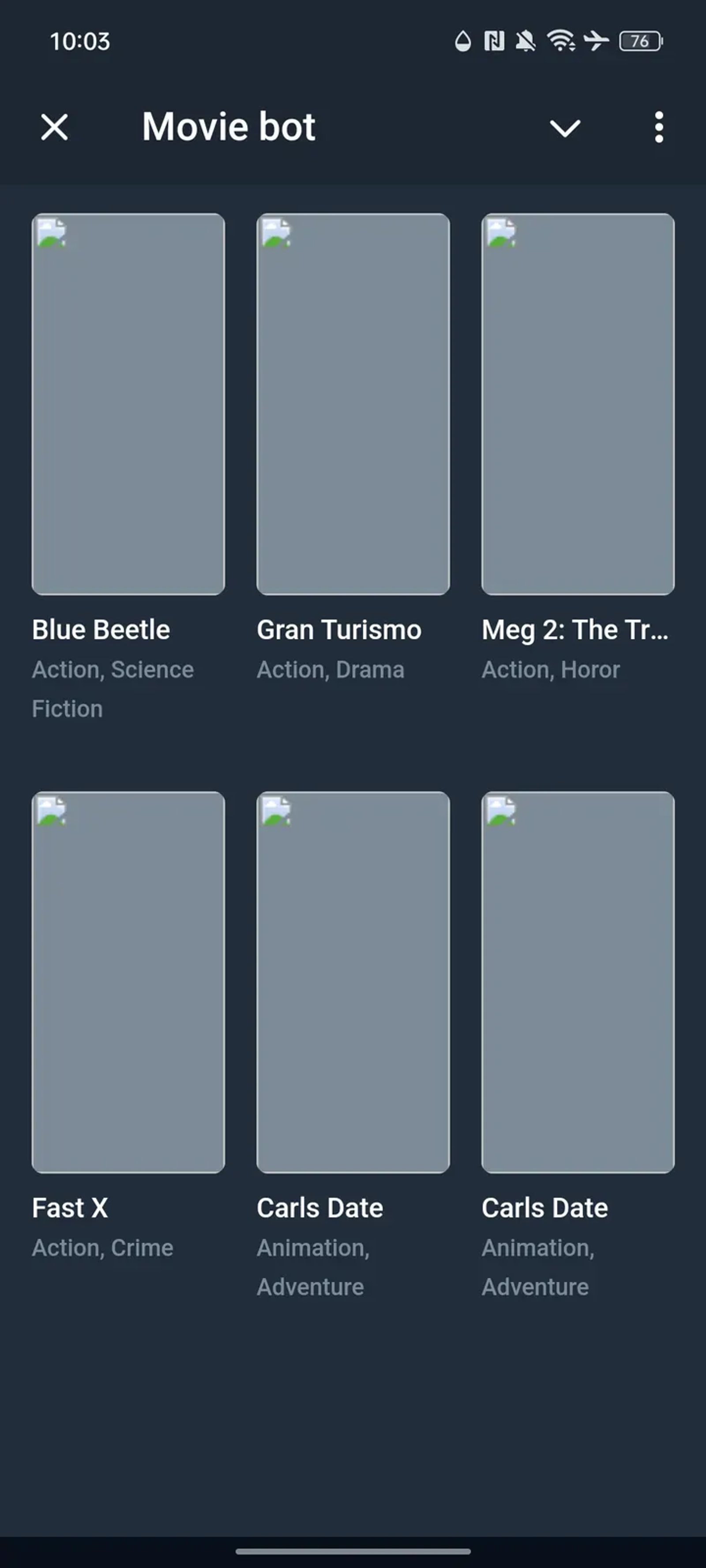 Movie bot в Телеграм — скриншот 1