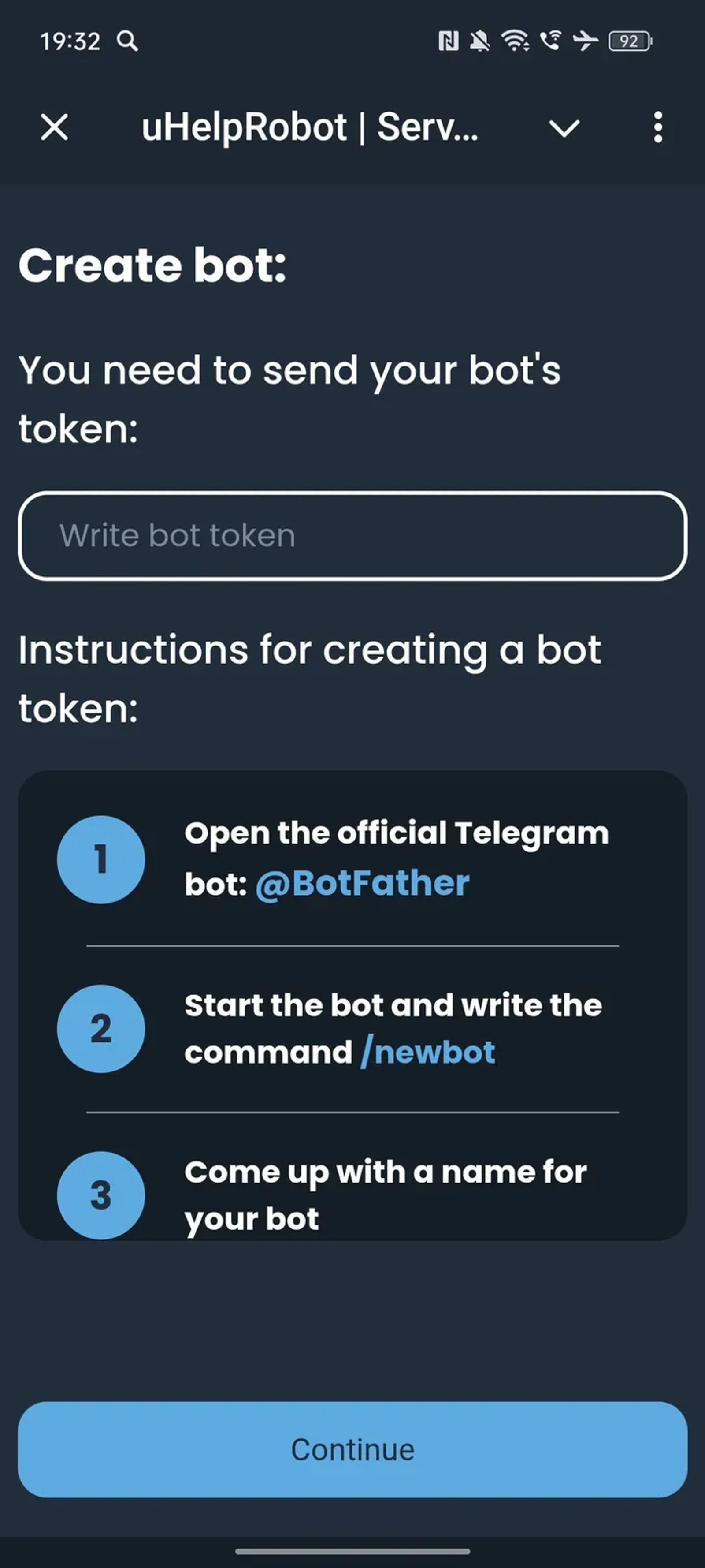 uHelpRobot | Service for customer support and communication в Телеграм — скриншот 2