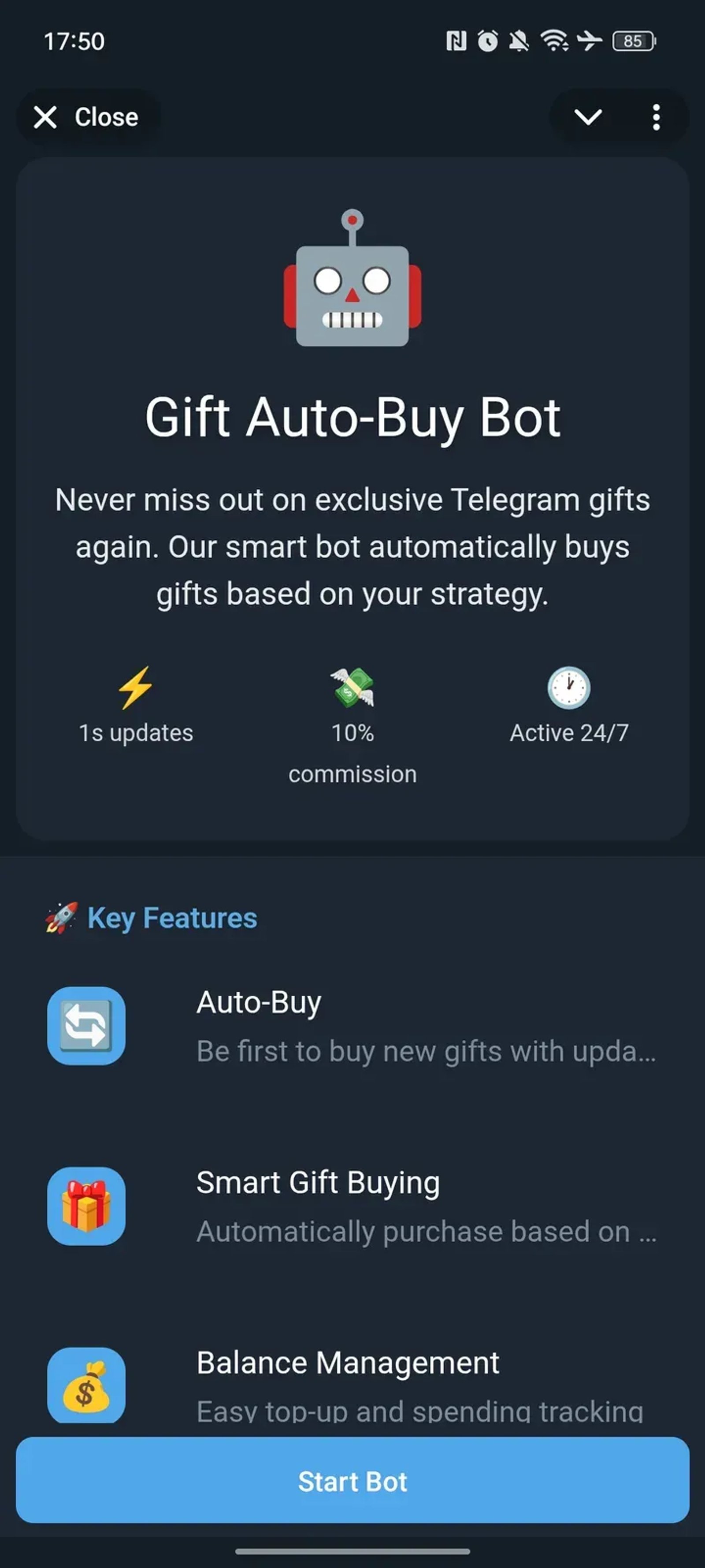 Telegram Gifts Autobuy Telegram Screenshot 1