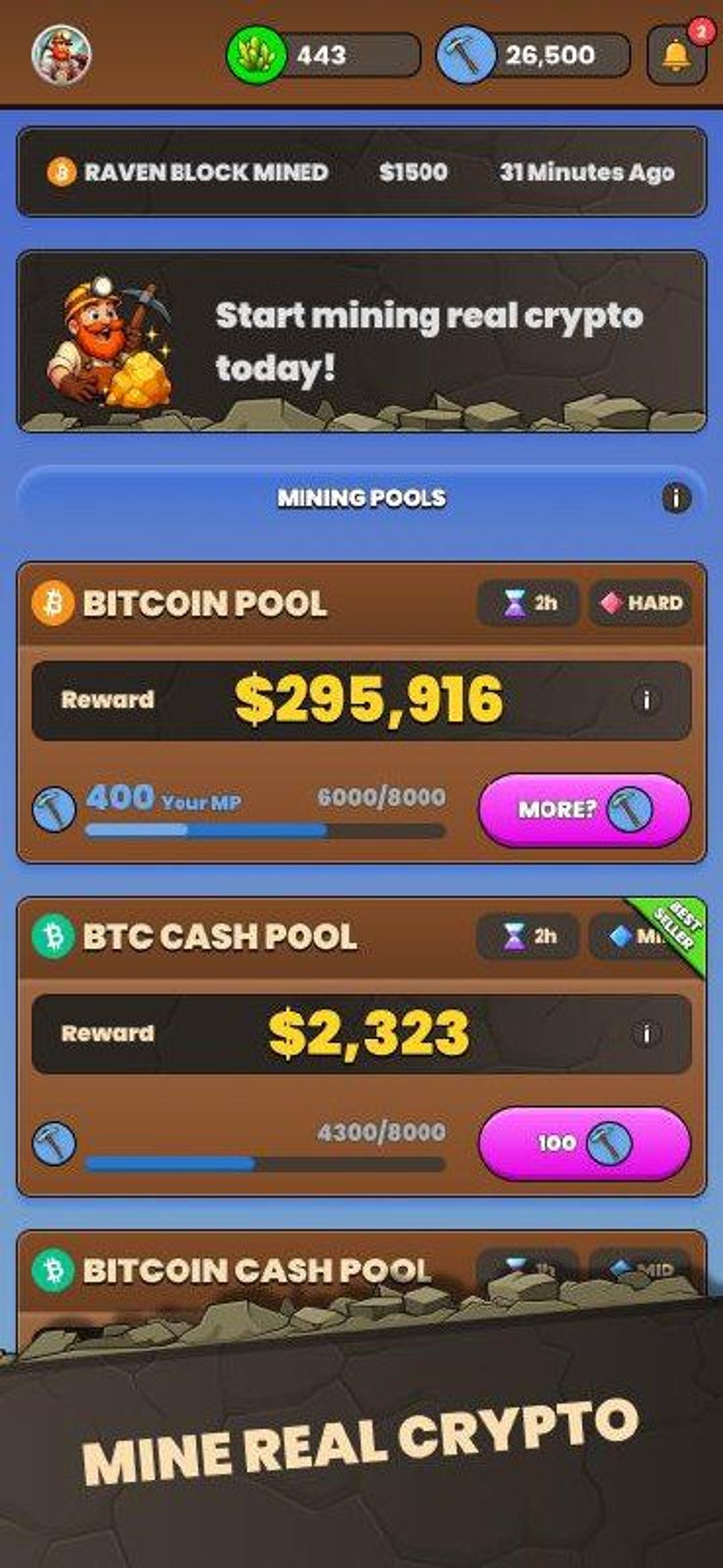 True Miner Telegram Screenshot 1