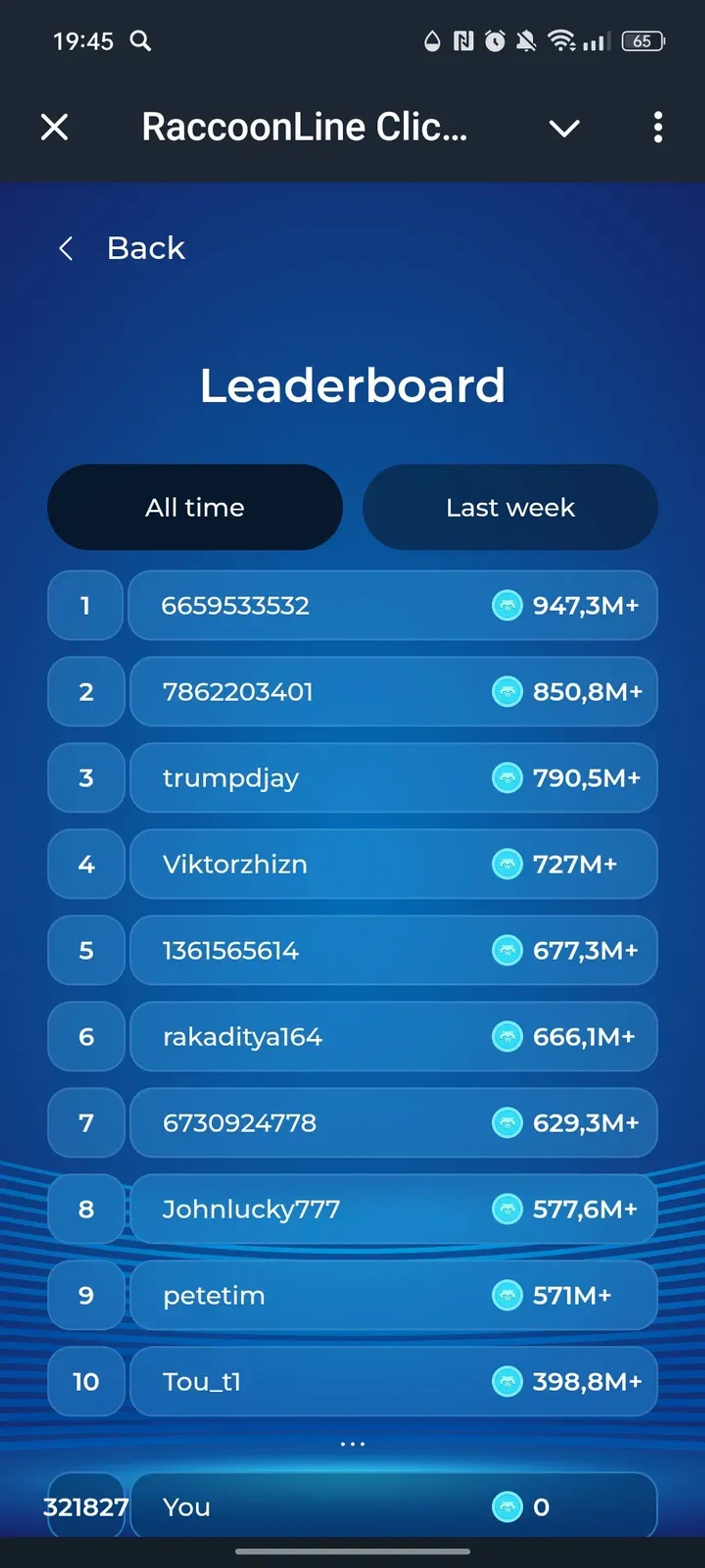 RaccoonLine Clicker Bot в Телеграм — скриншот 2
