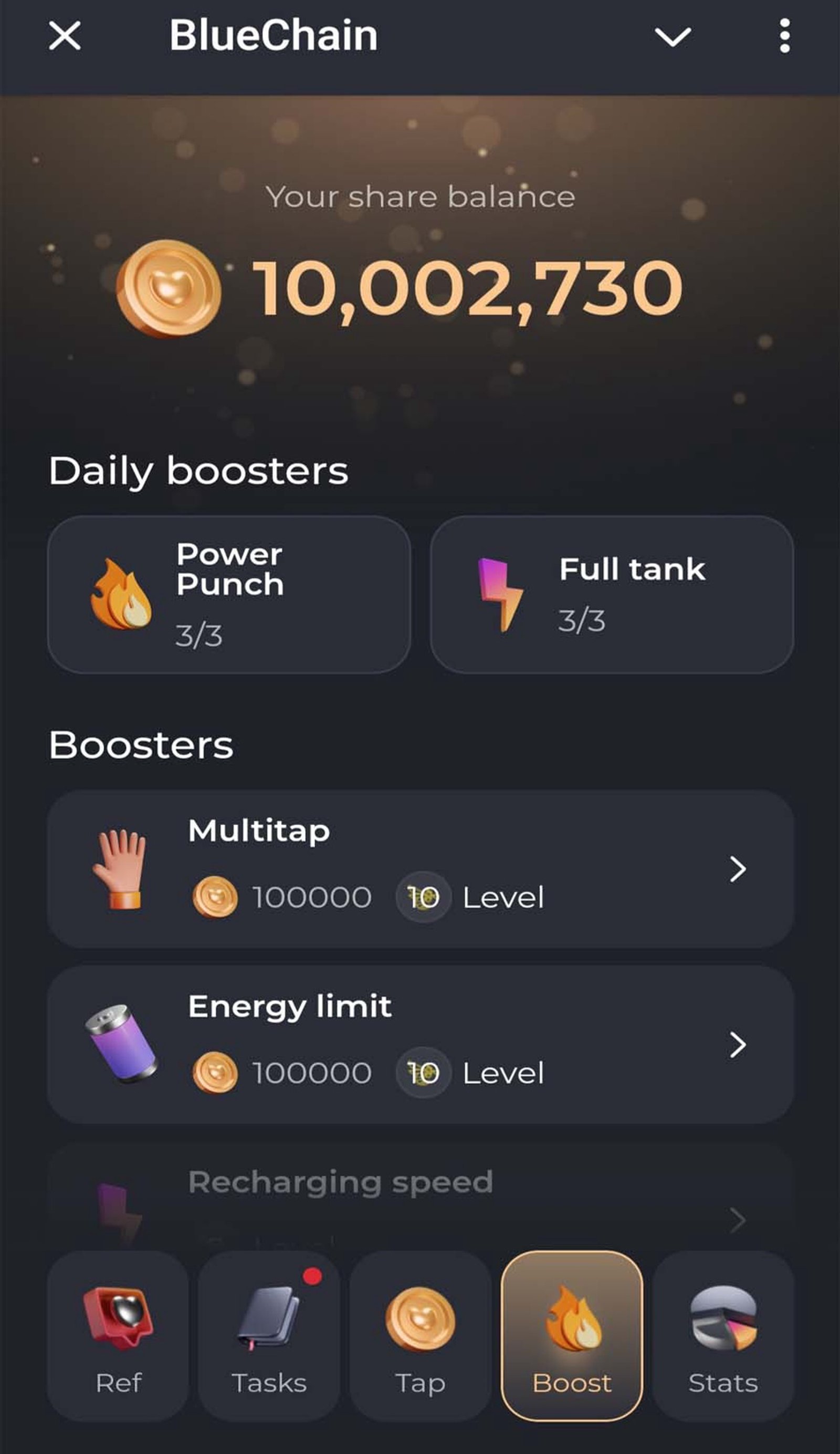 BlueChain в Телеграм — скриншот 4