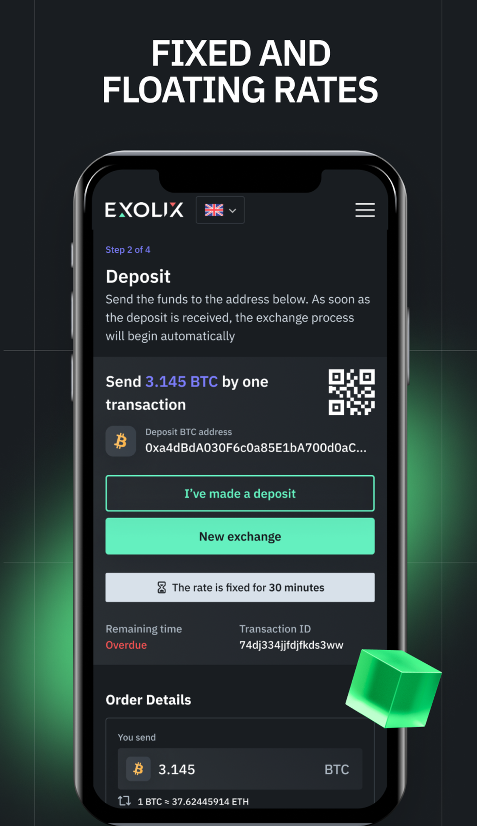 Exolix Exchange в Телеграм — скриншот 4