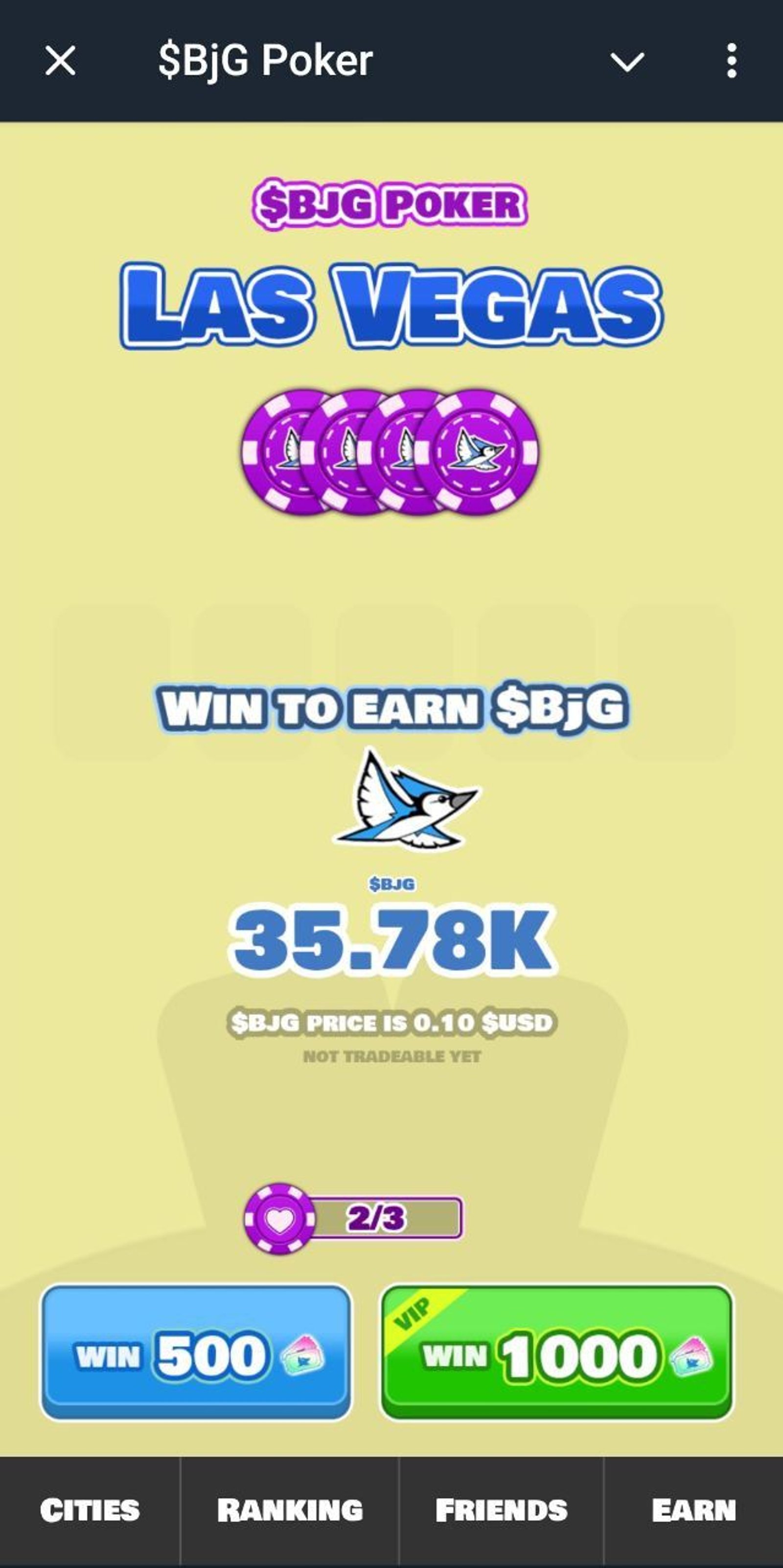 $BjG Poker в Telegram — скриншот 1