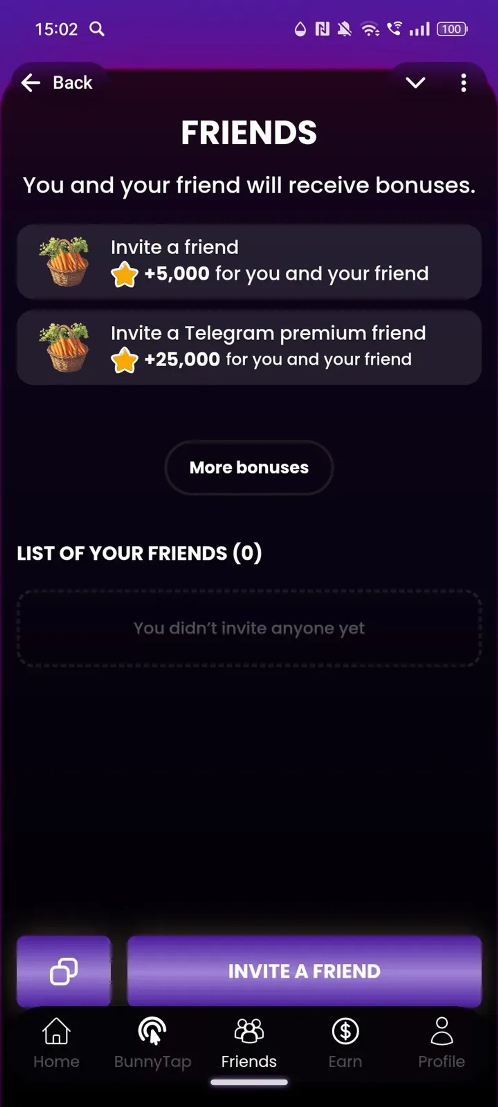 Rewards Bunny Mini App в Телеграм — скриншот 3