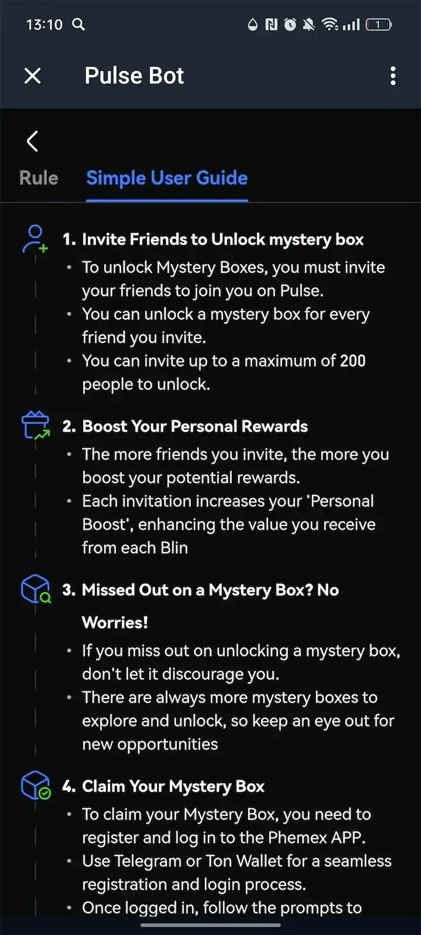 Pulse Bot в Телеграм — скриншот 4