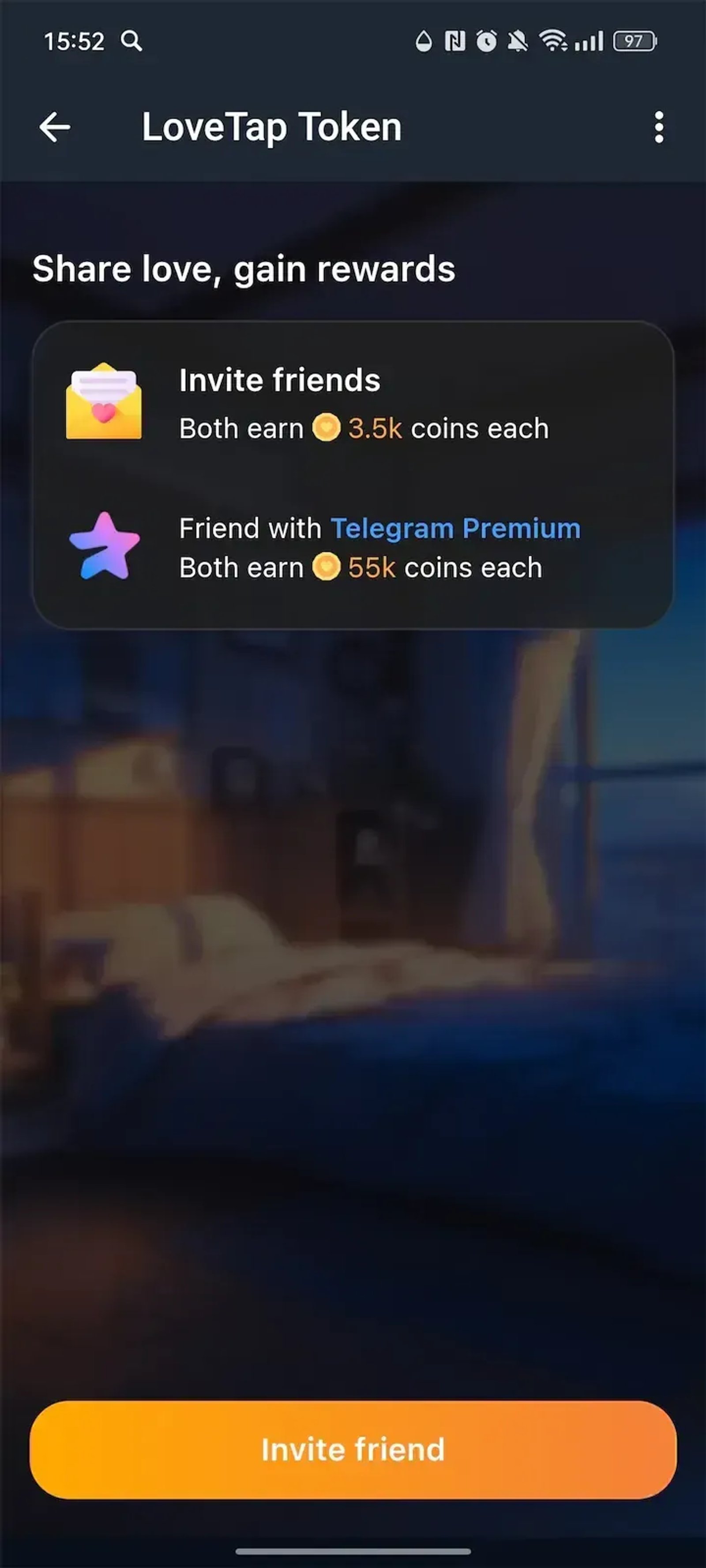 LoveTap Token в Телеграм — скриншот 4