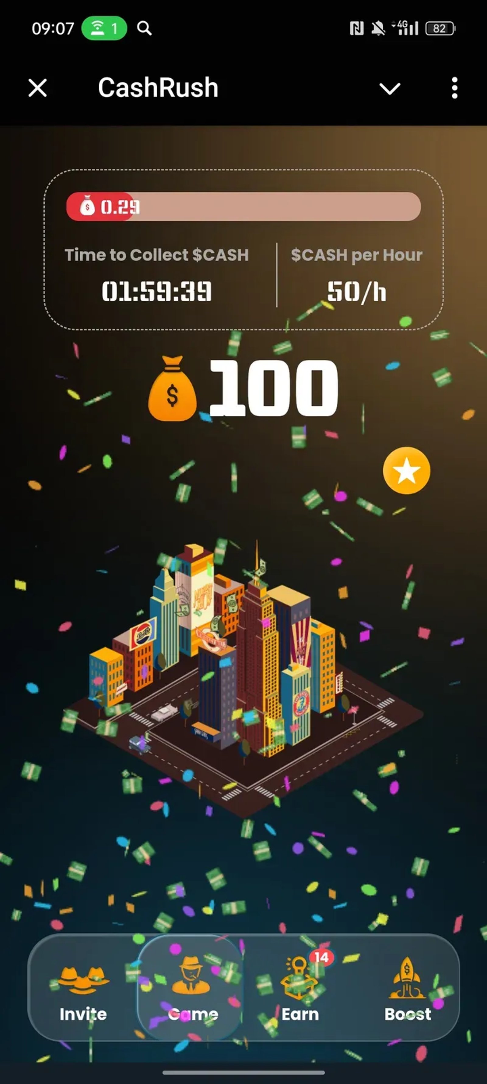 CashRush в Телеграм — скриншот 1
