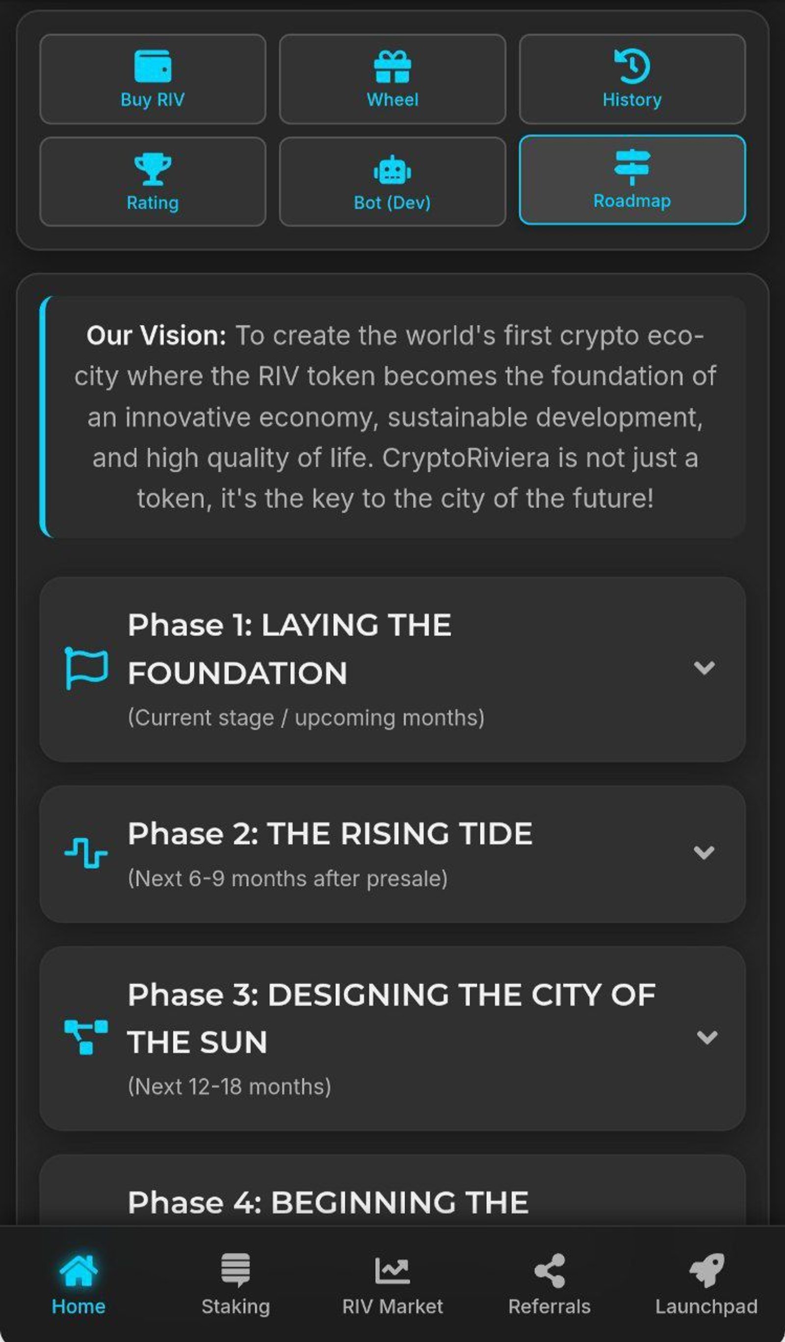 CryptoRiviera Telegram Screenshot 1