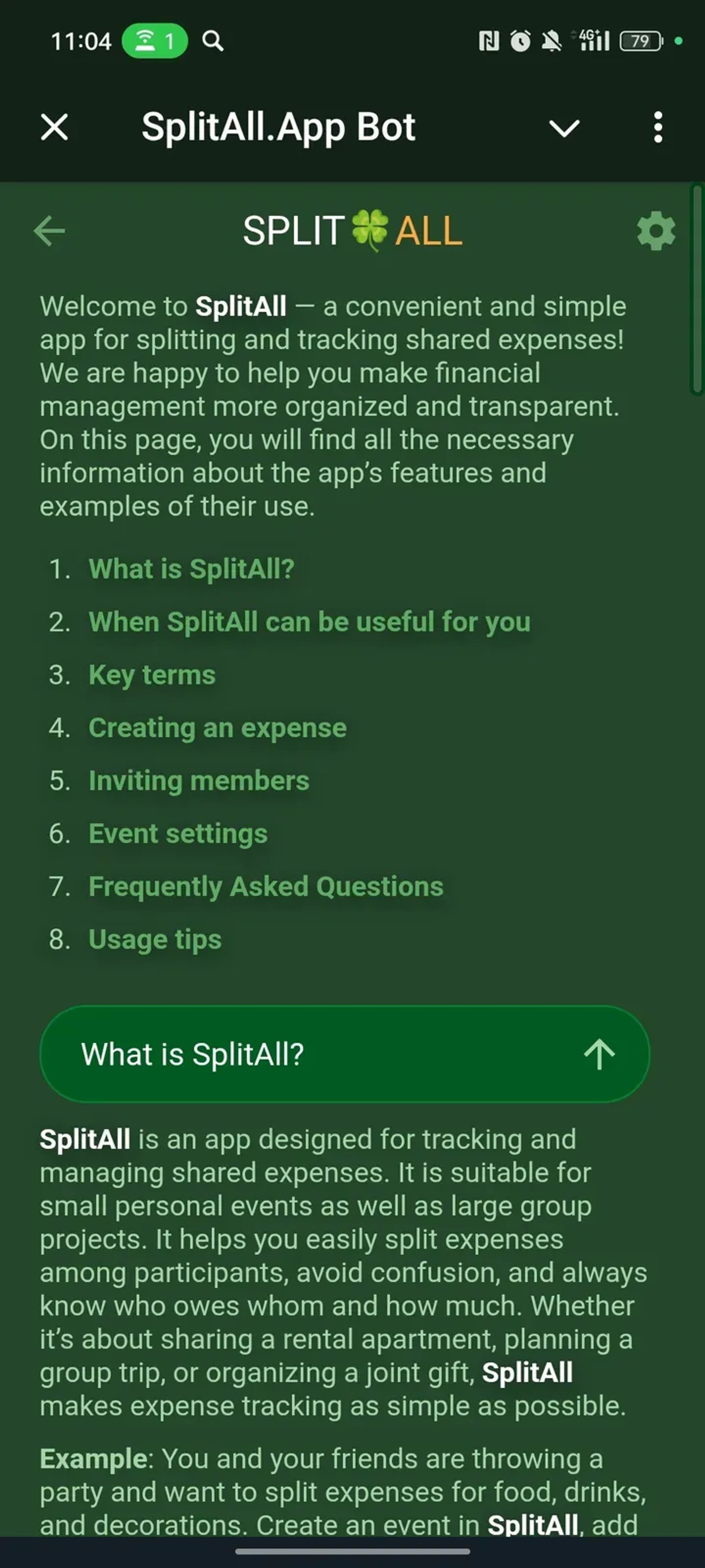 SplitAll.App Bot в Телеграм — скриншот 3