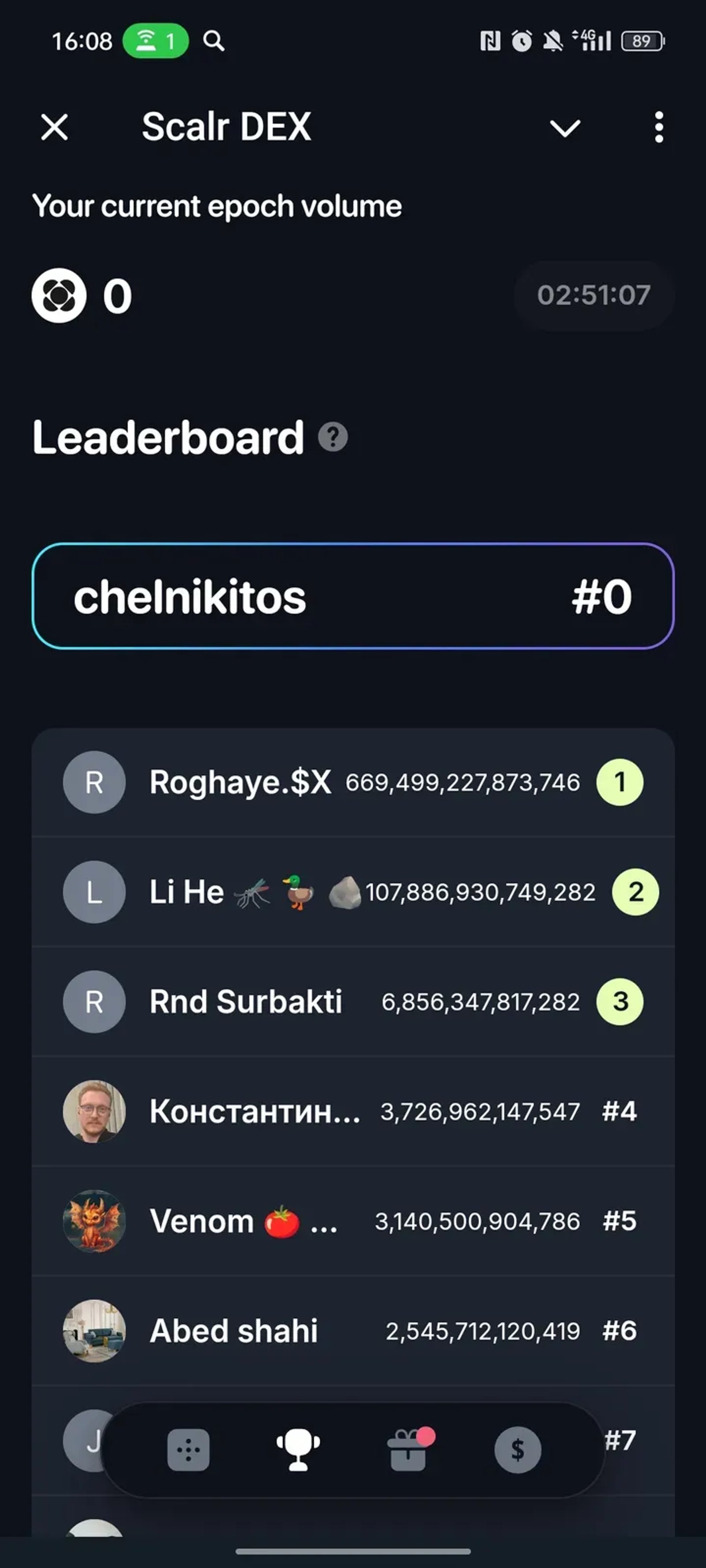 Scalr DEX в Телеграм — скриншот 2