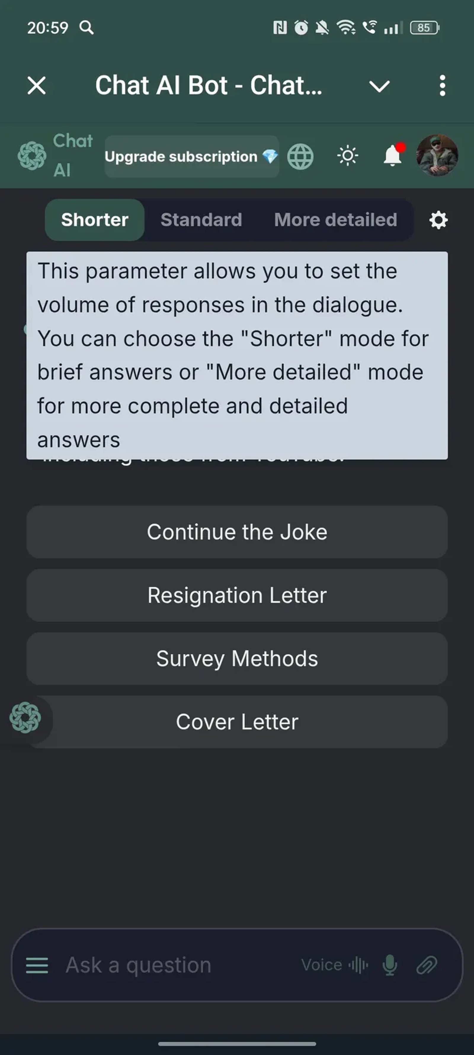 Chat AI Bot - Chat GPT | Midjourney | Perplexity | Claude в Телеграм — скриншот 2