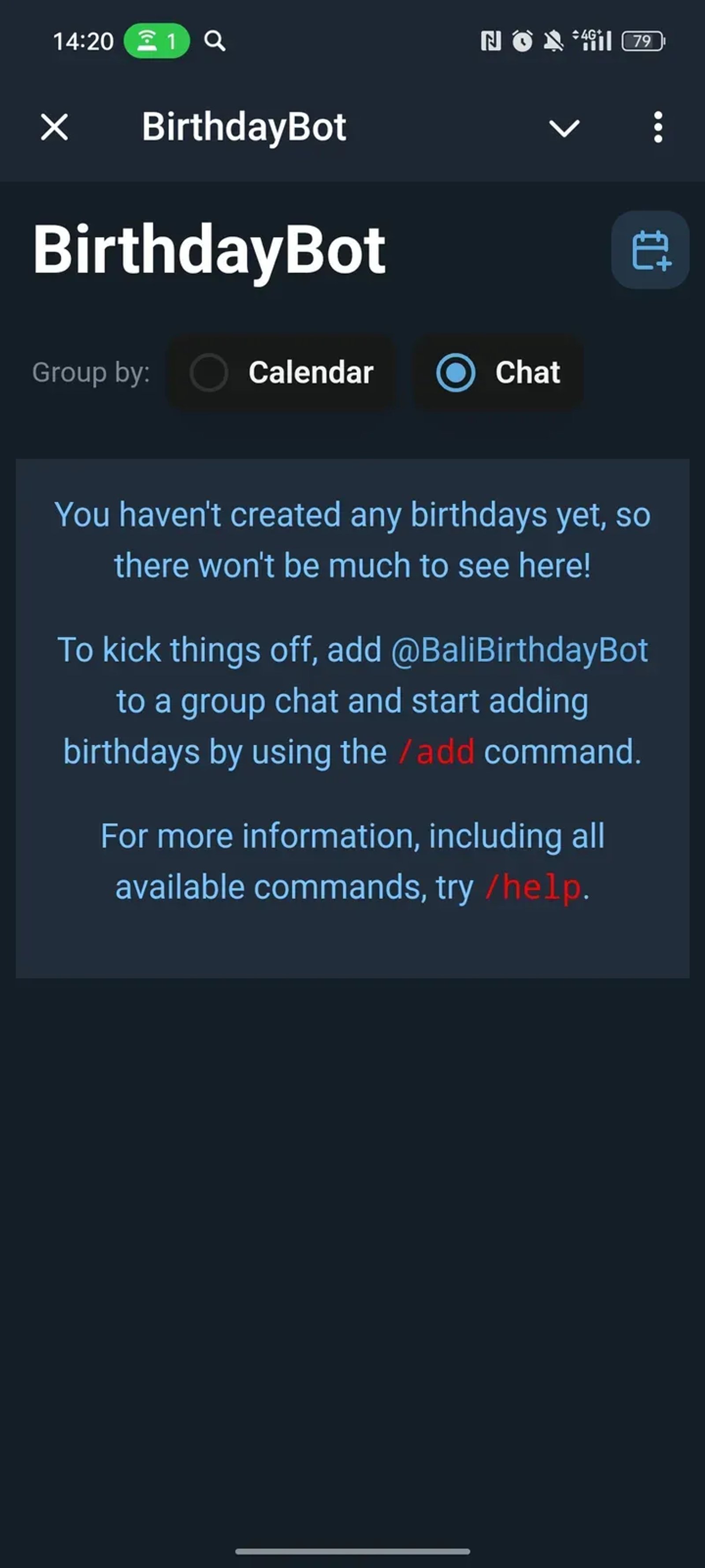 BirthdayBot в Телеграм — скриншот 3