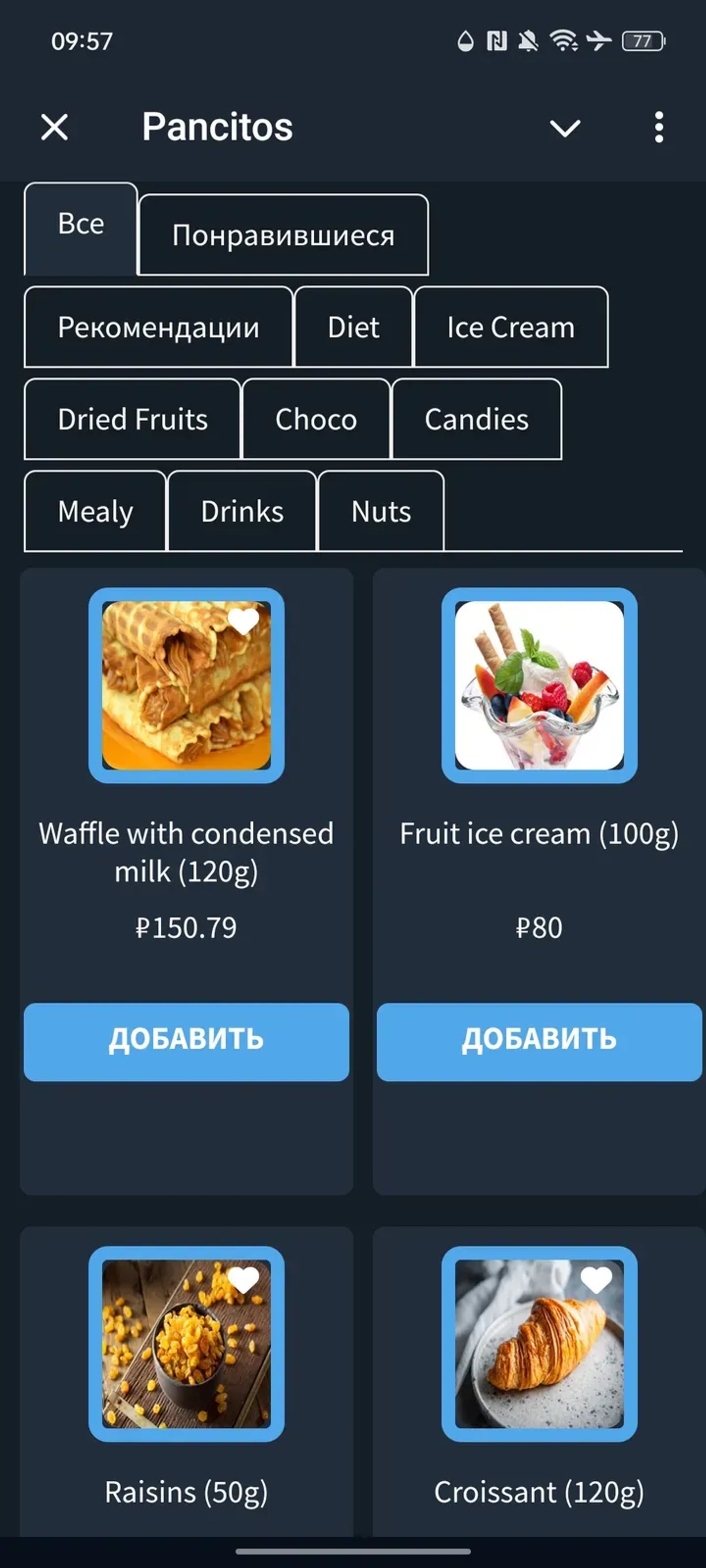 Pancitos в Телеграм — скриншот 1