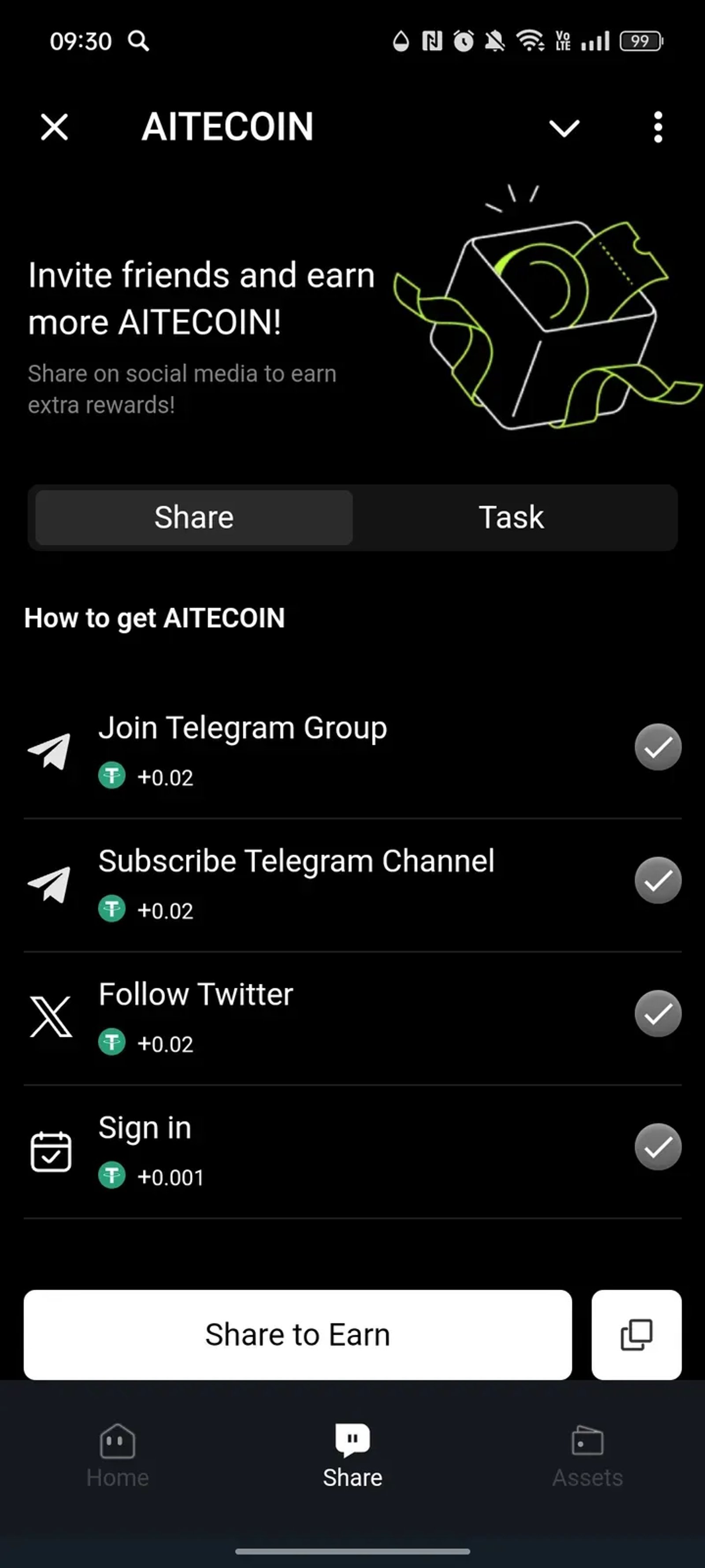 AITECOIN в Телеграм — скриншот 2