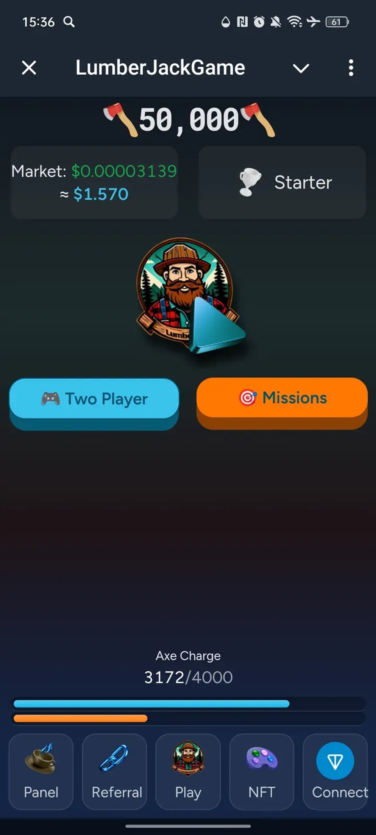 LumberJackGame в Телеграм — скриншот 1