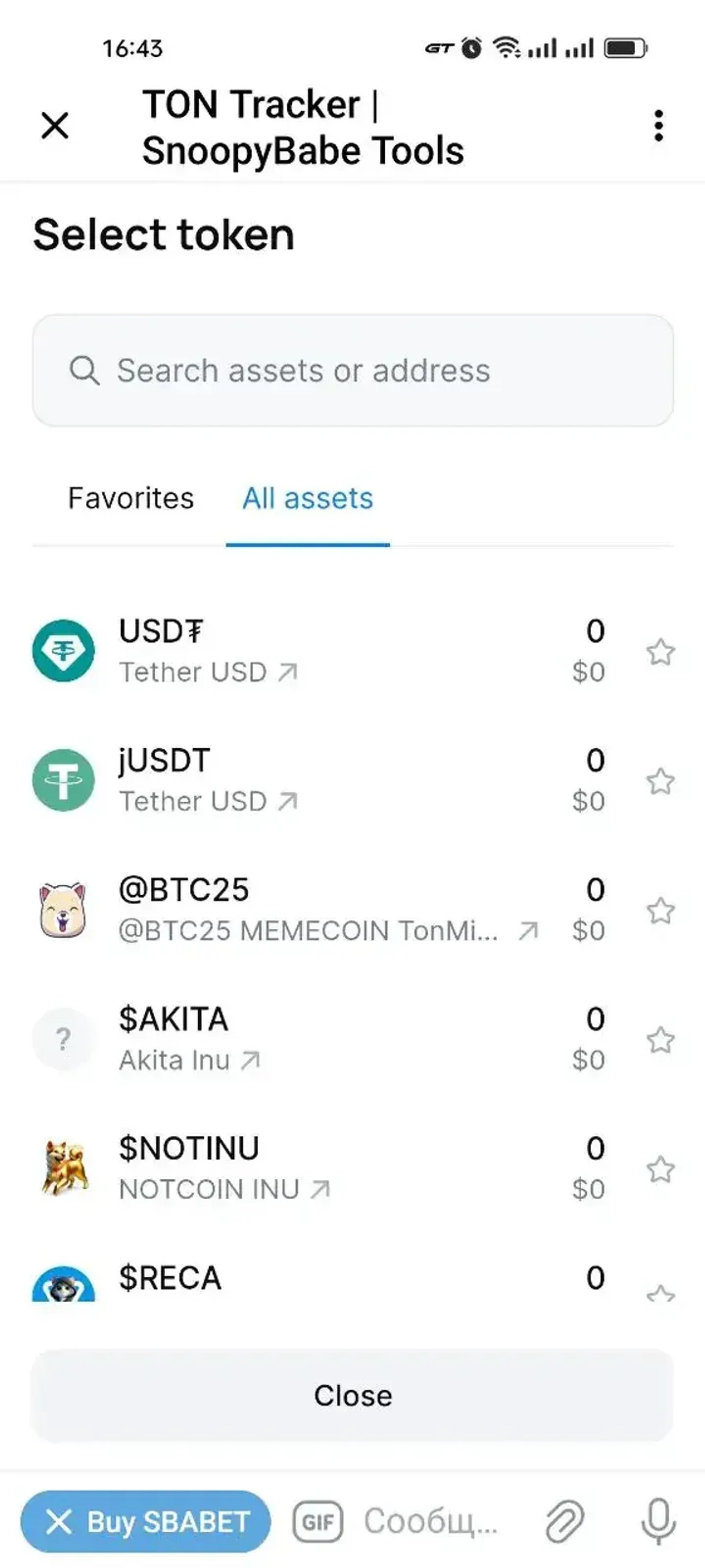 TON Tracker | SnoopyBabe Tools Telegram Screenshot 3