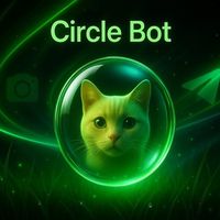 Кружки на черном фоне бот Кружки для тиктока бот Logo Telegram