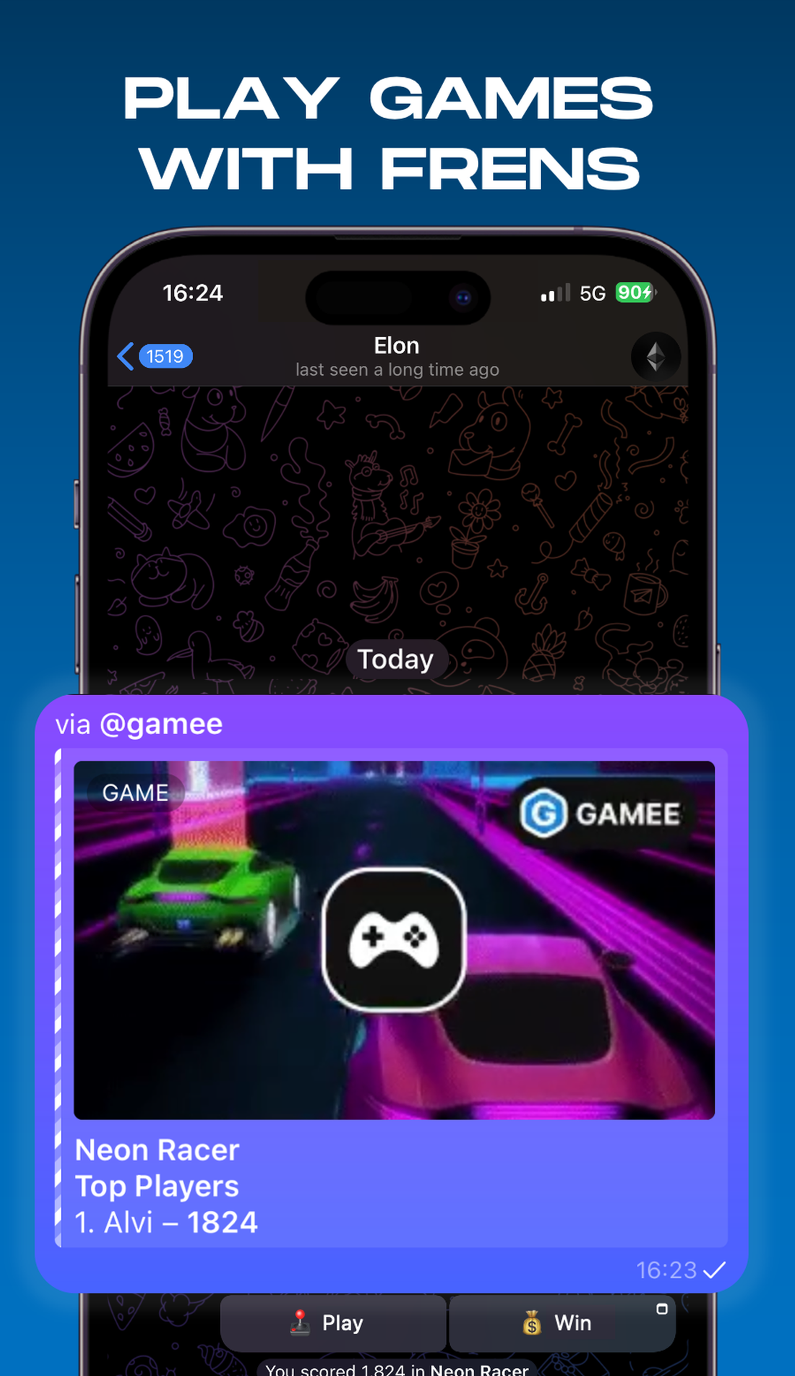 GAMEE в Телеграм — скриншот 5