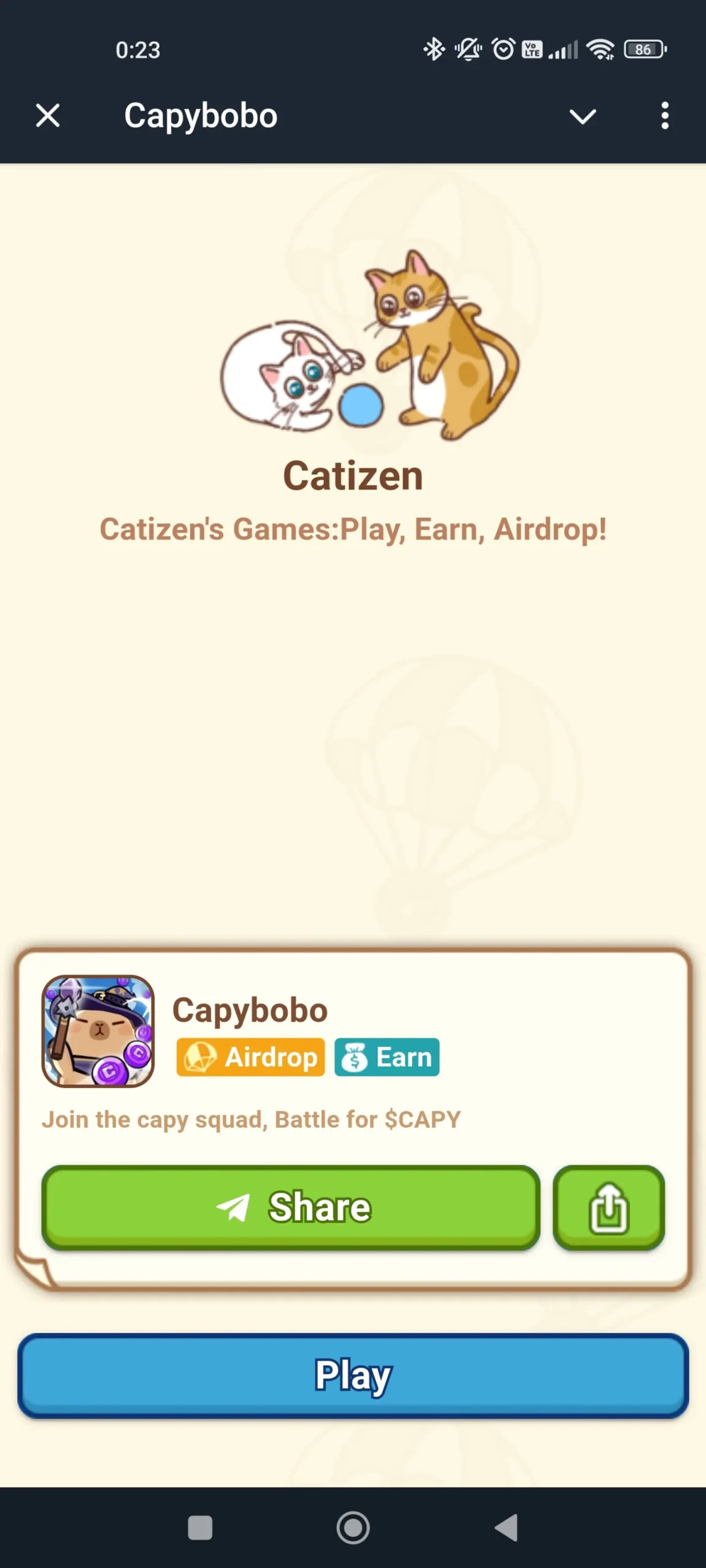 Capybobo Telegram Screenshot 2