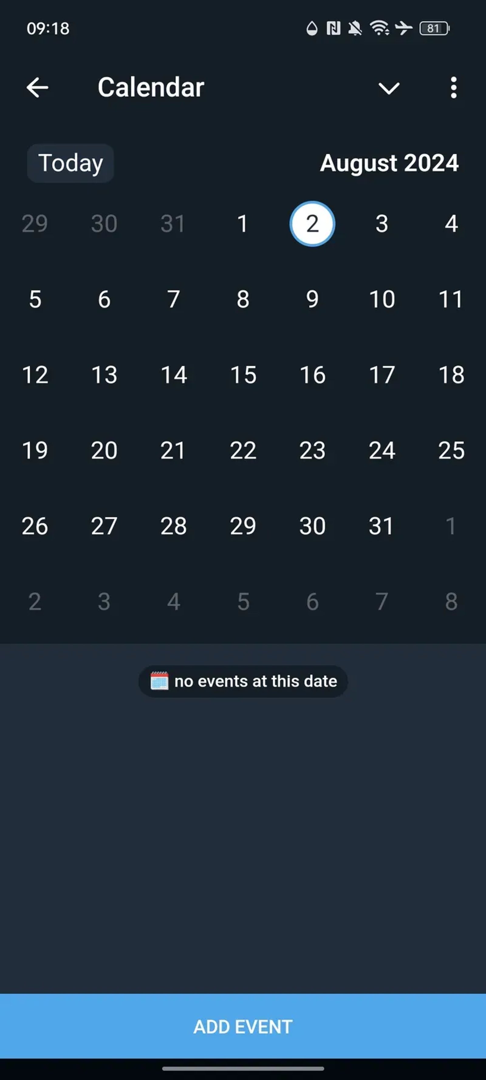 Calendar в Телеграм — скриншот 3
