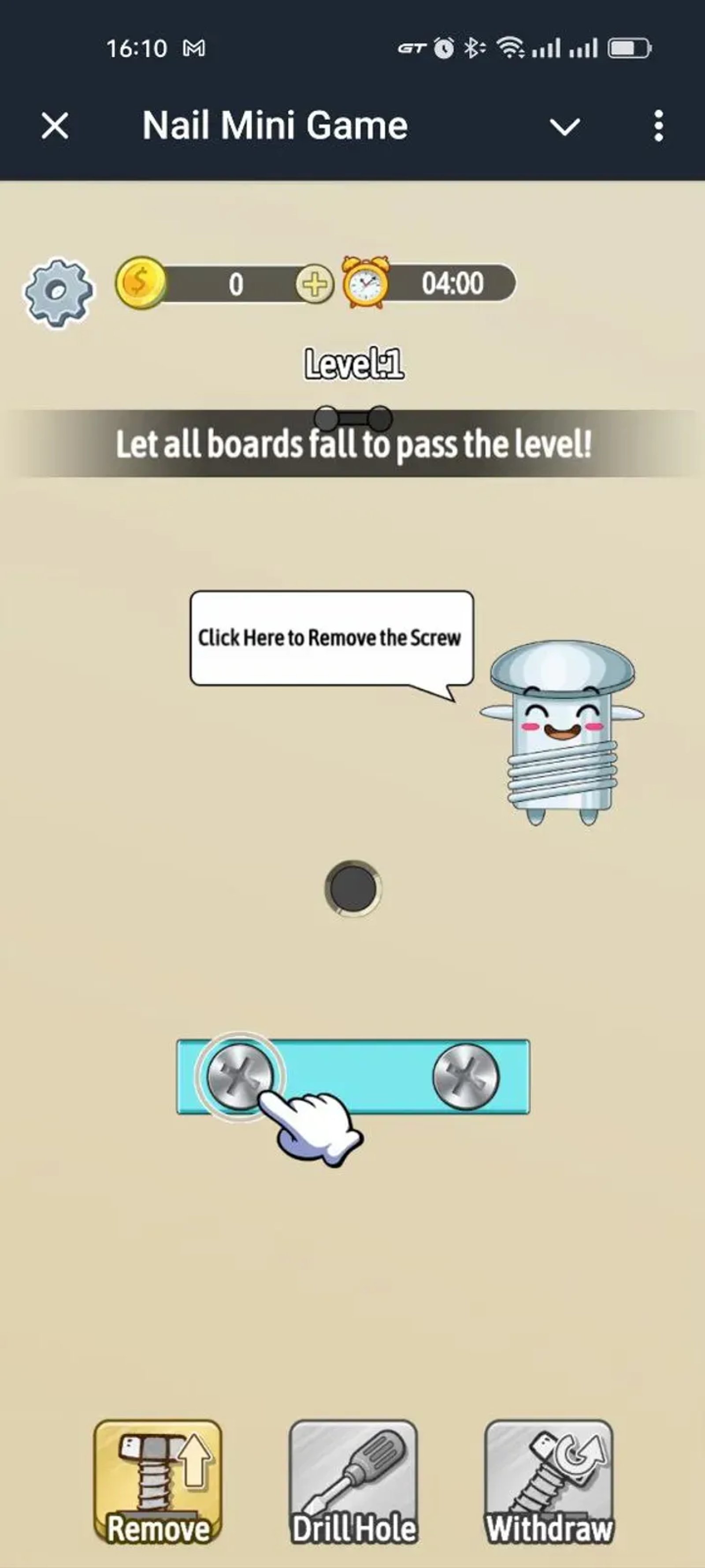 Nail Mini Game в Телеграм — скриншот 3