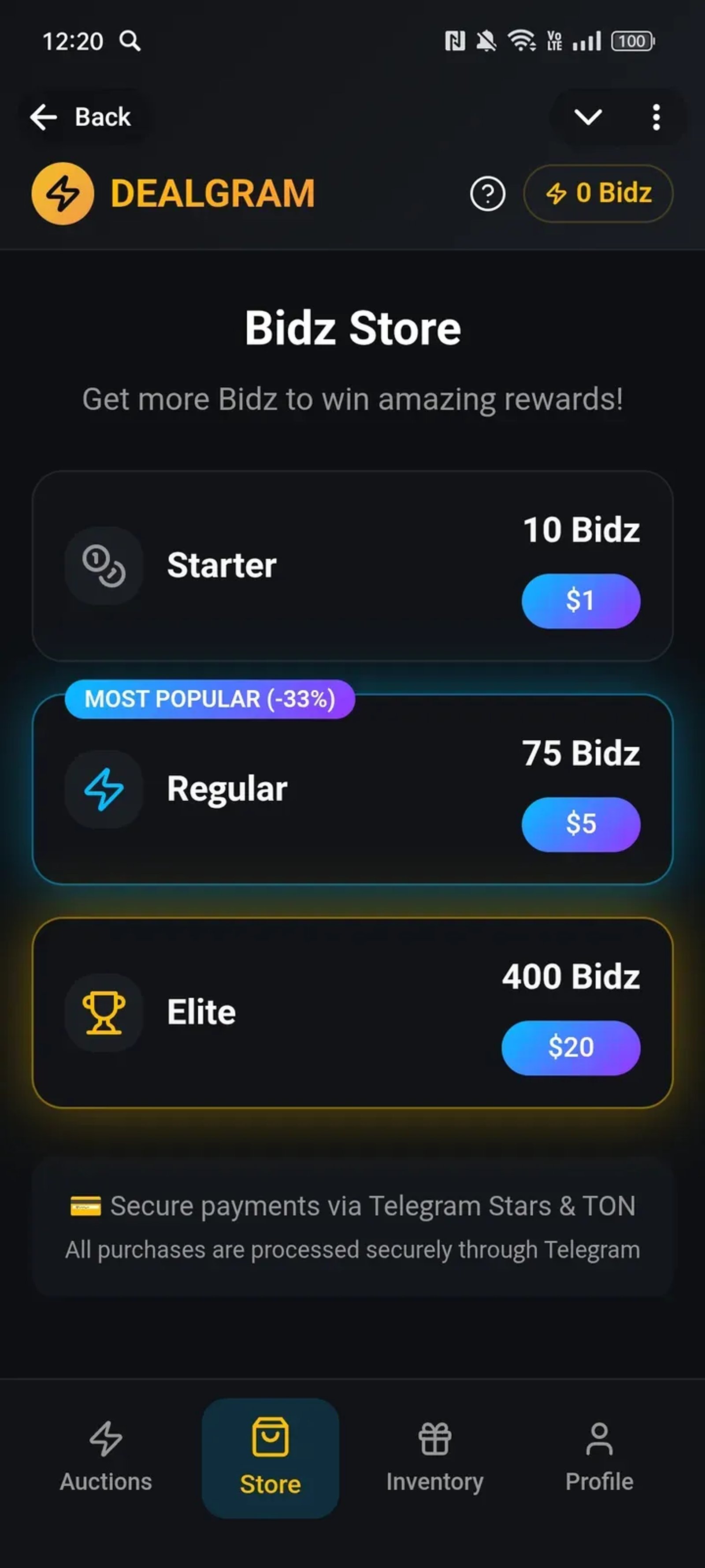 DealGram ⚡️💎 в Телеграм — скриншот 1