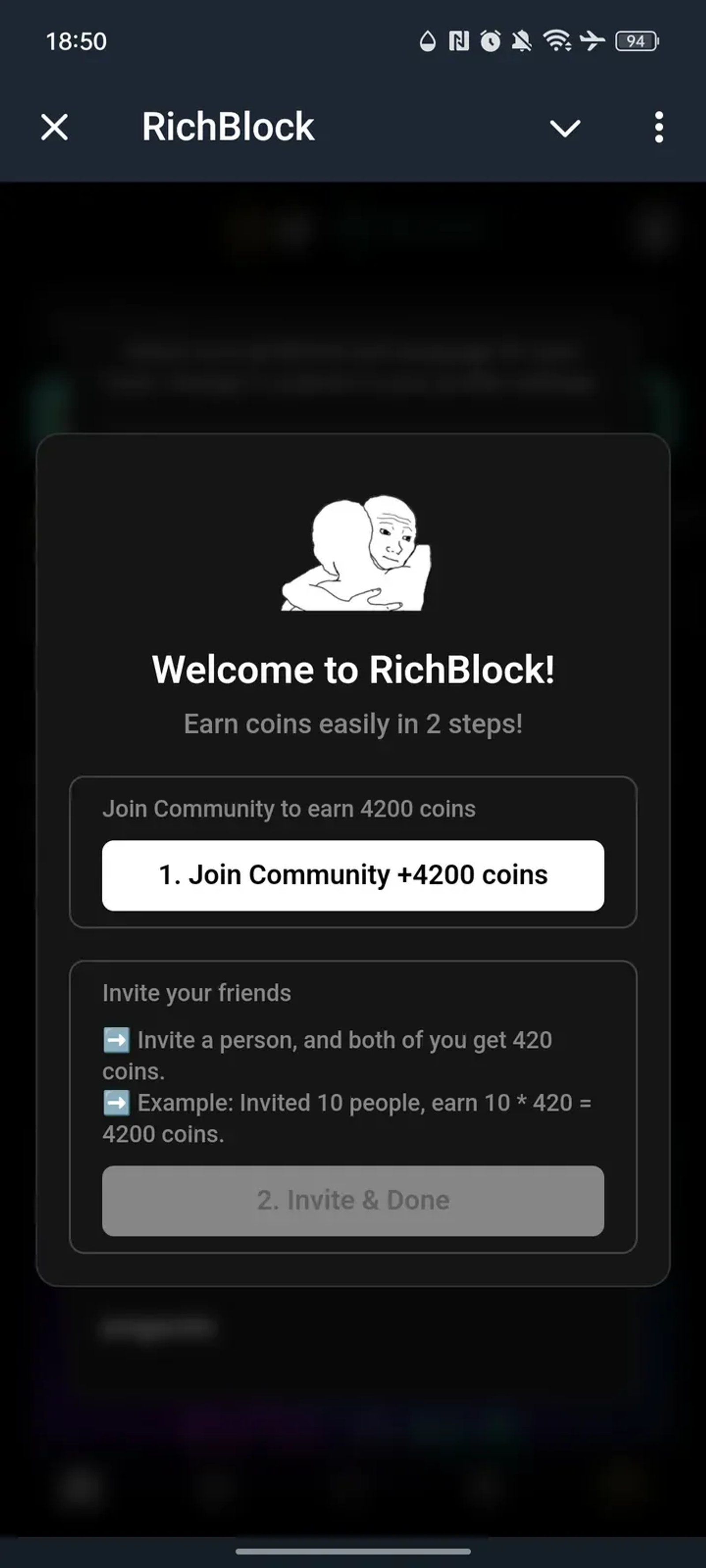 RichBlock в Телеграм — скриншот 1