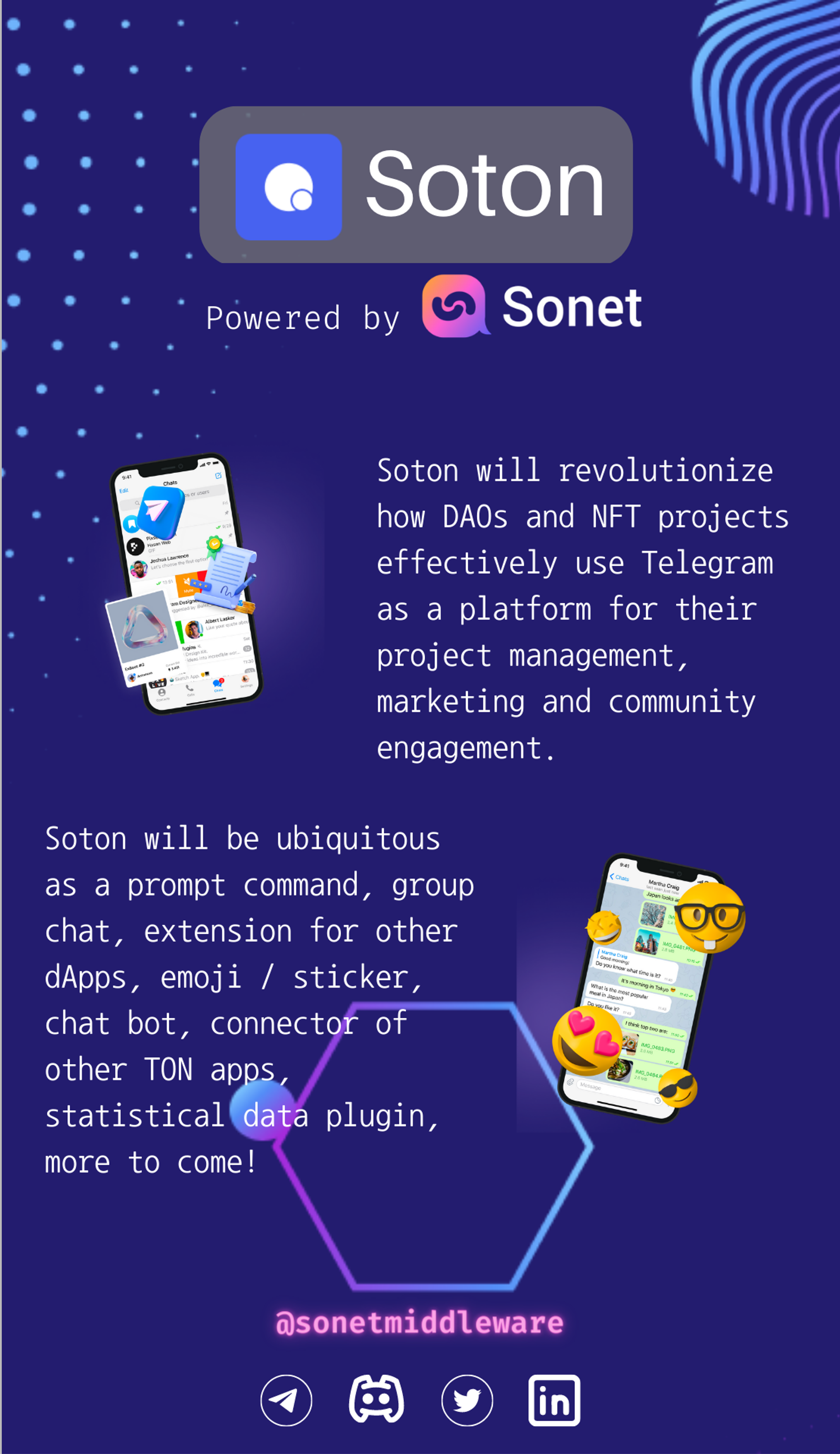 Sonet в Телеграм — скриншот 2