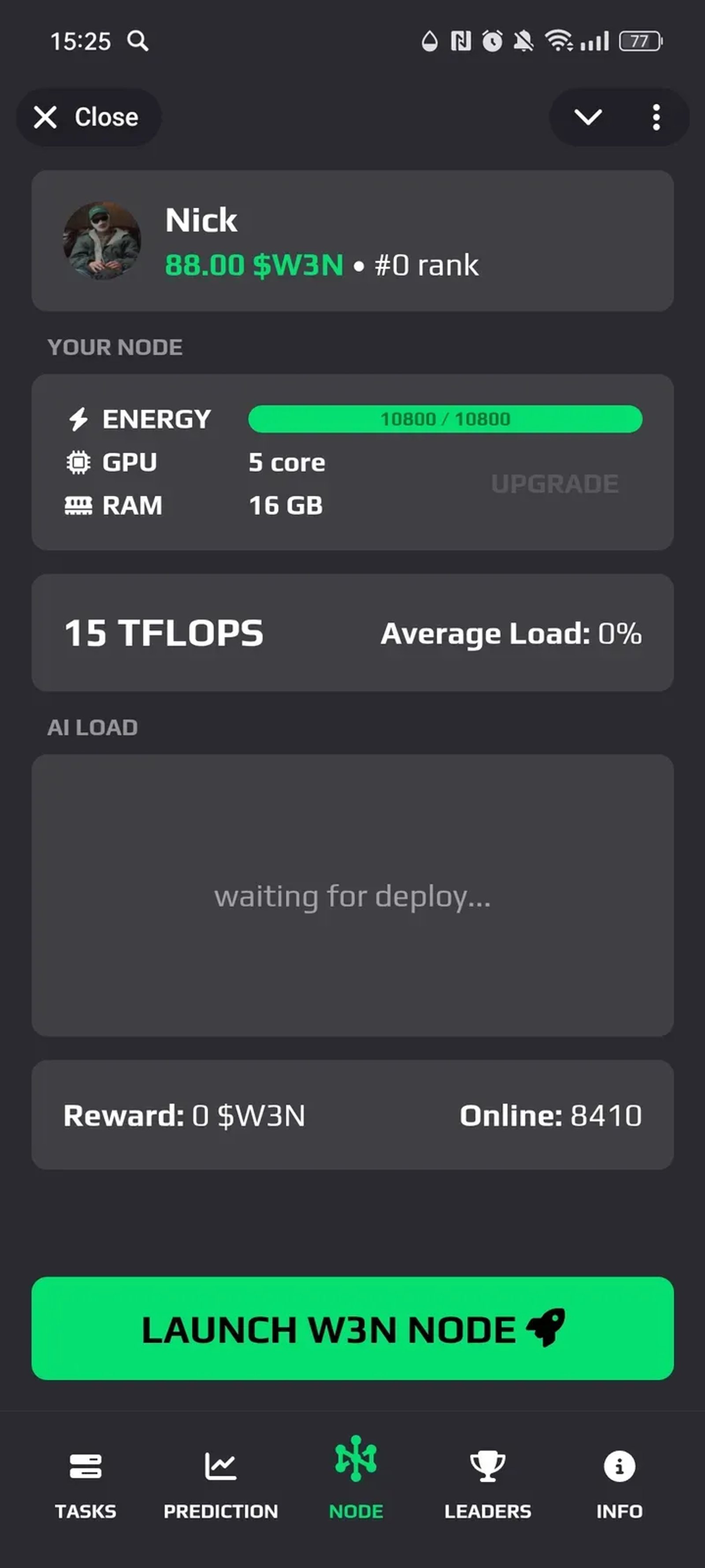W3N | Decentralized AI в Телеграм — скриншот 1