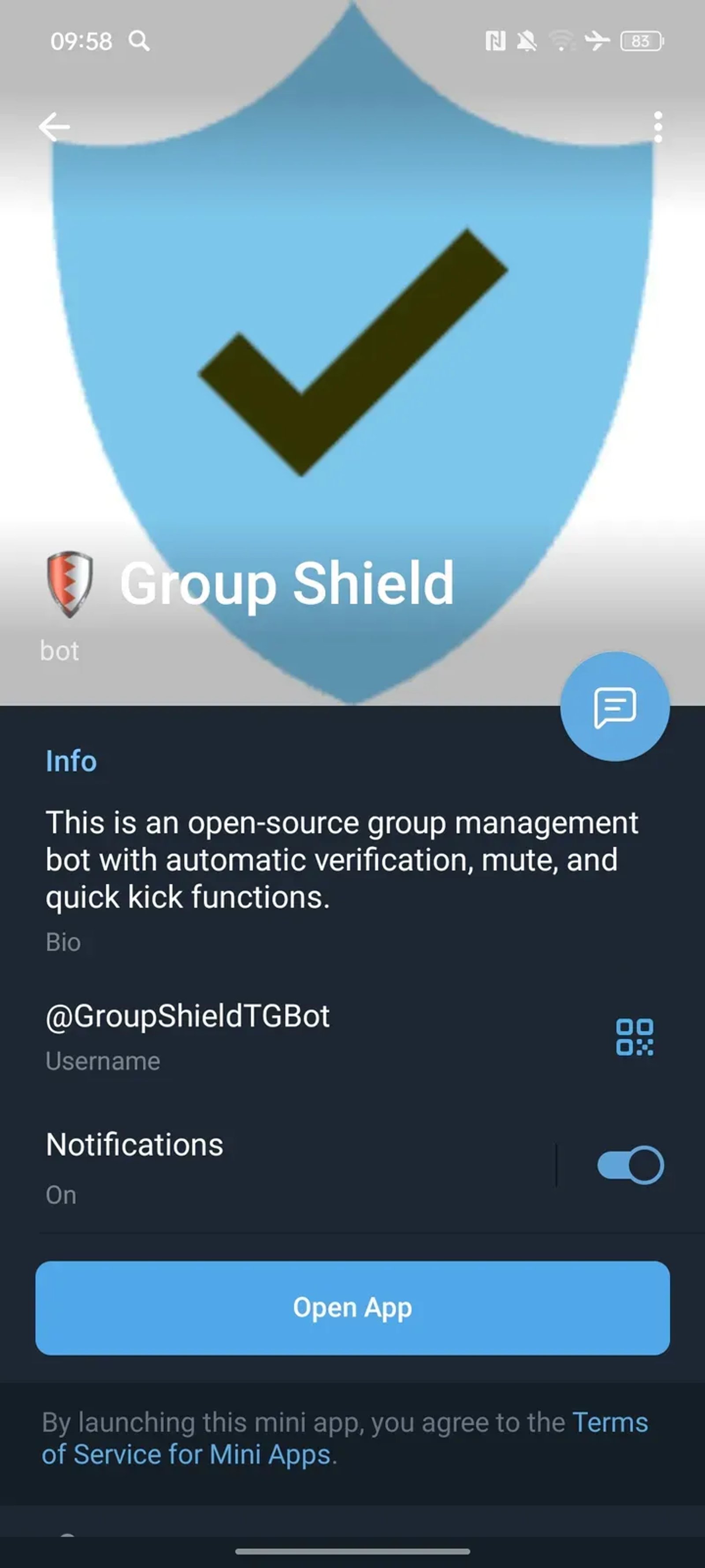 🛡 Group Shield в Телеграм — скриншот 4