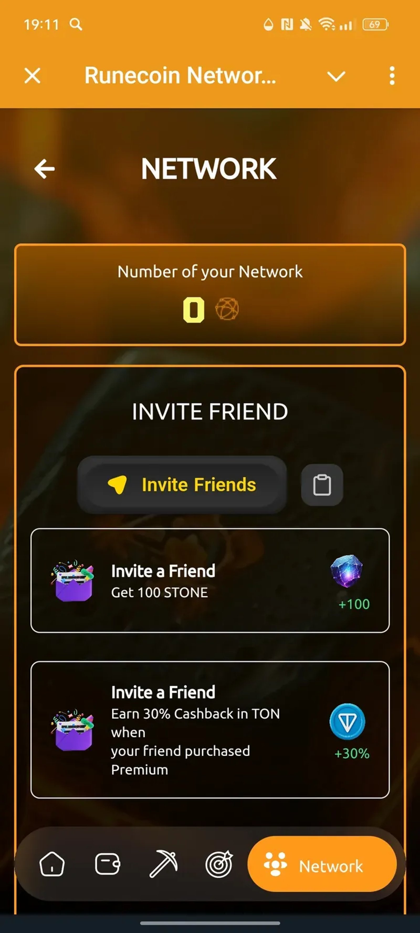 Runecoin Network Bot в Телеграм — скриншот 5