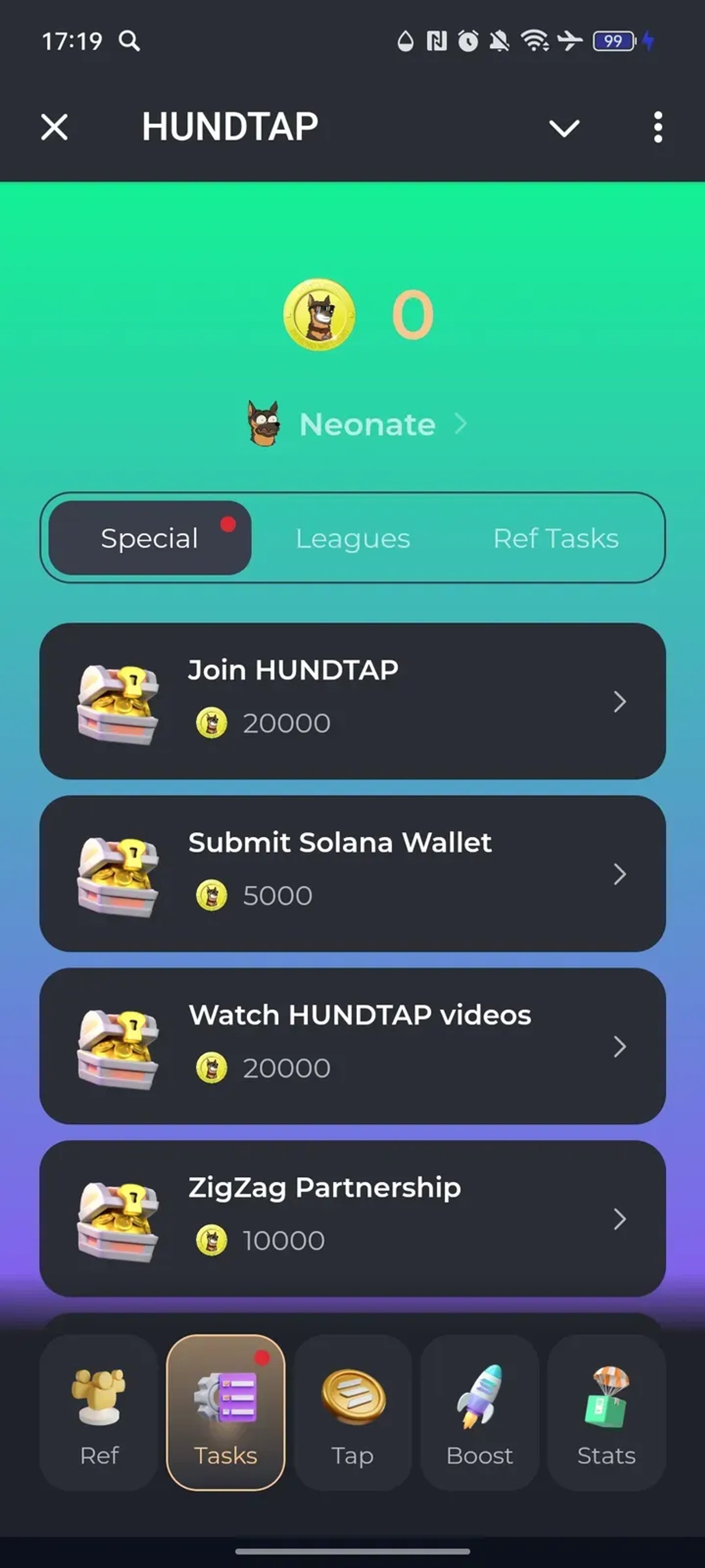 HUNDTAP в Телеграм — скриншот 2