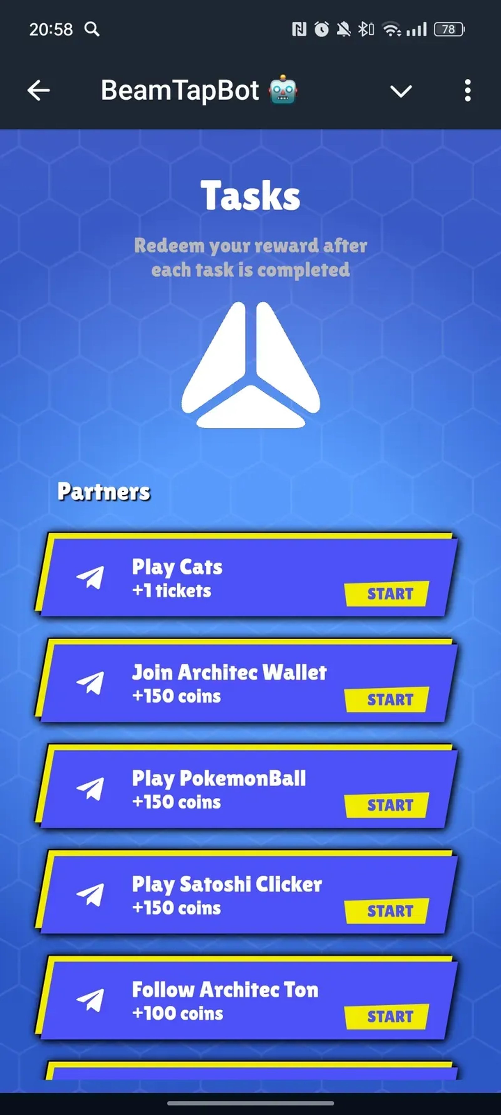 BeamTapBot 🤖 Telegram Screenshot 3