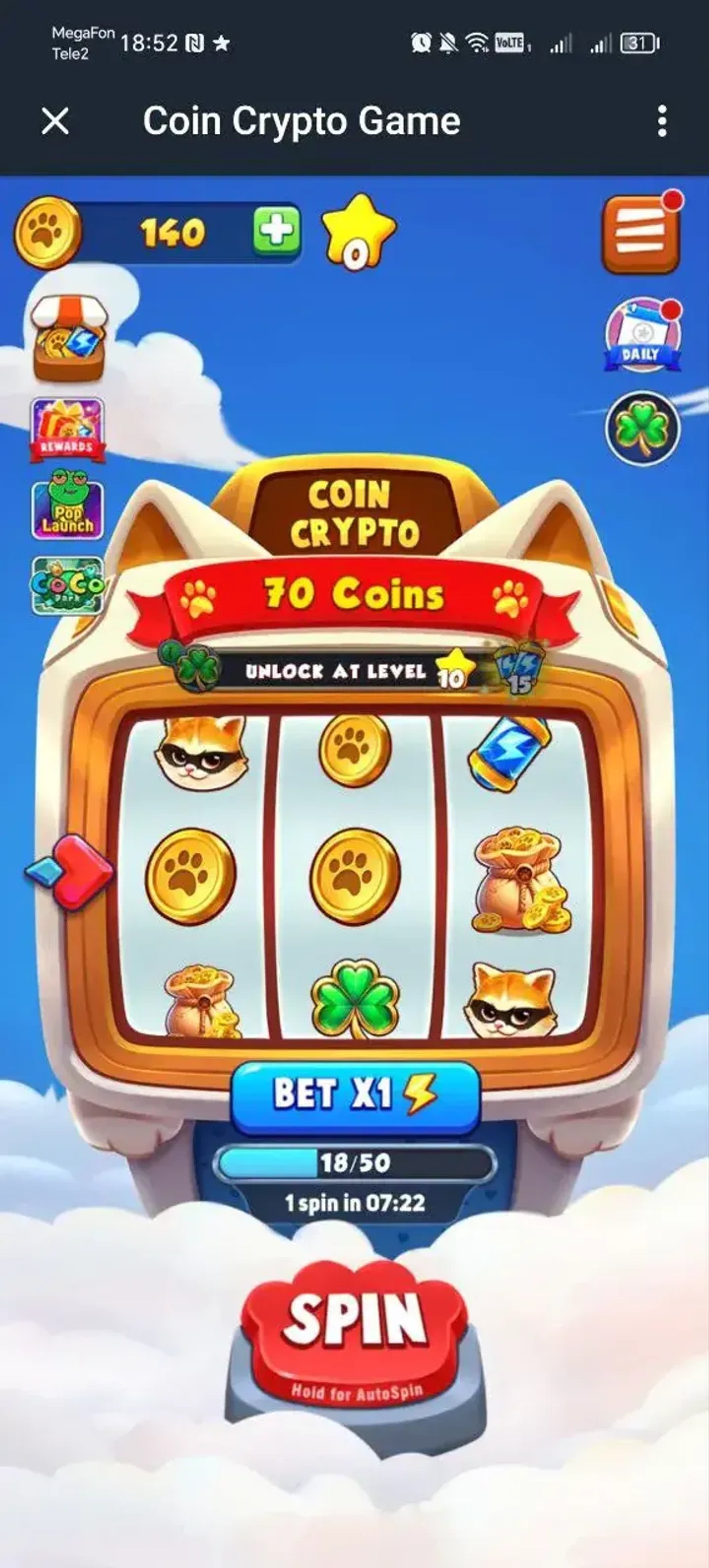 Coin Crypto Game в Телеграм — скриншот 3