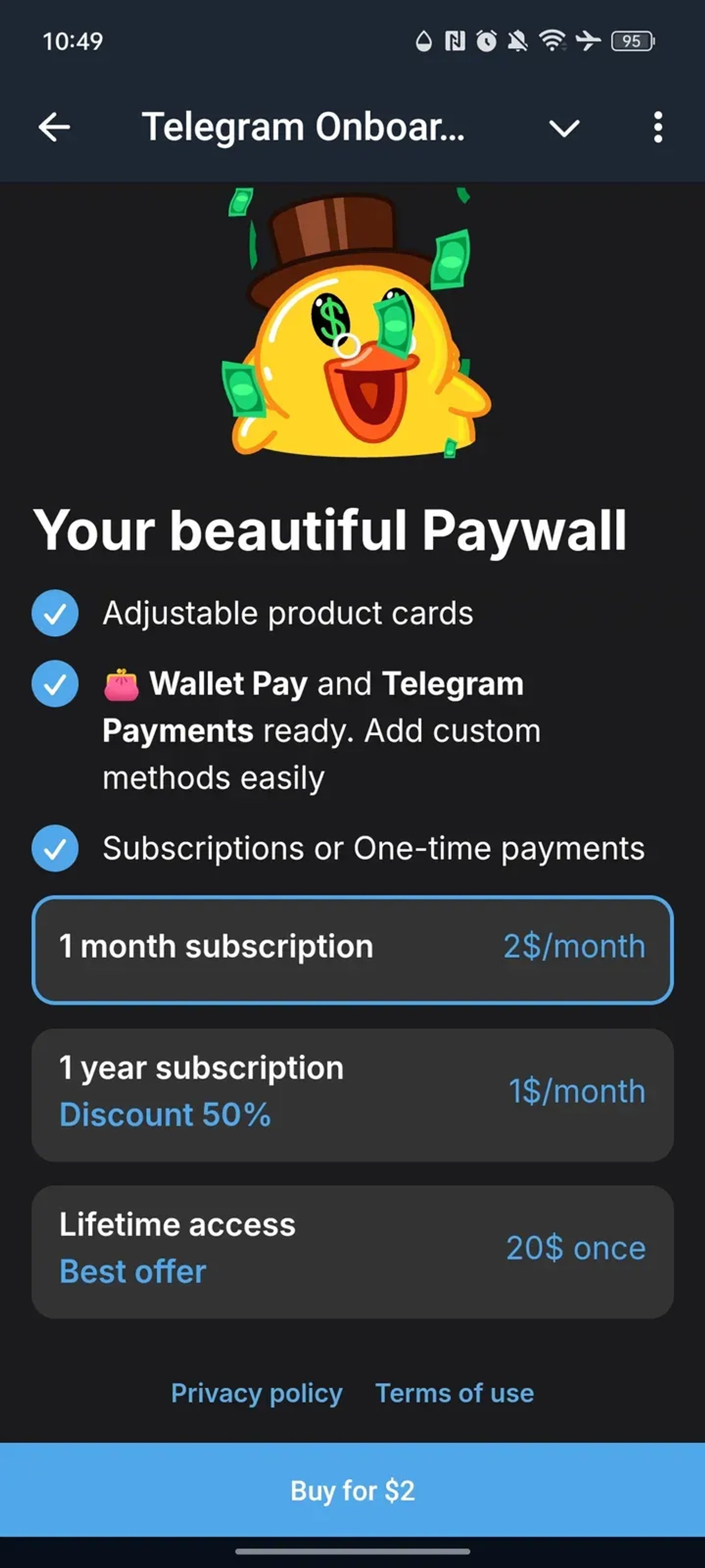 Telegram Onboarding Kit в Телеграм — скриншот 1