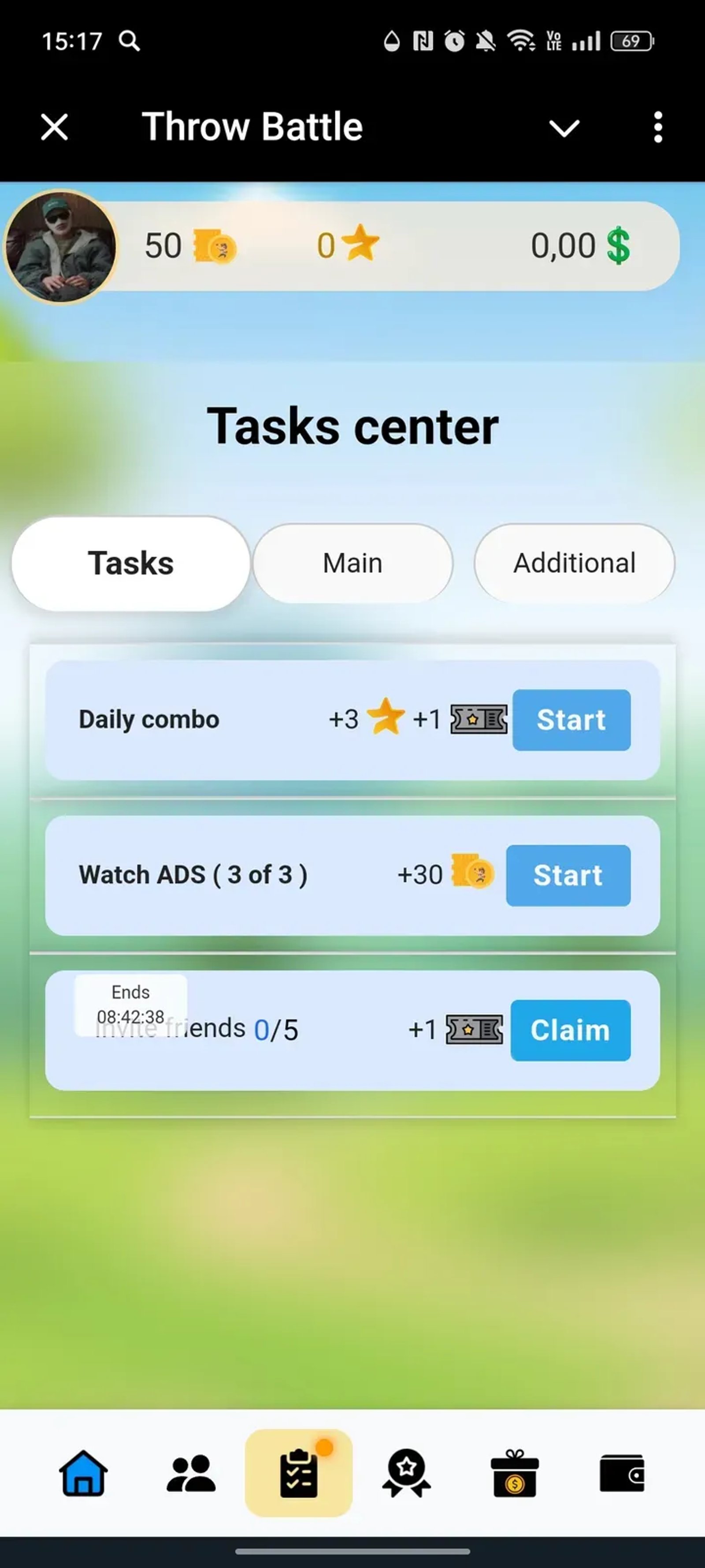 Throw Battle в Телеграм — скриншот 3