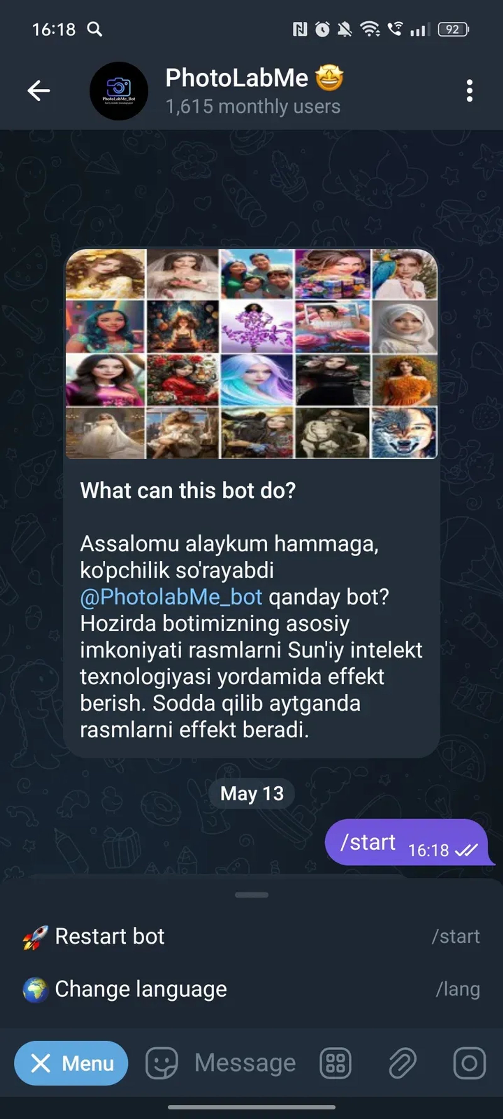 PhotoLabMe 🤩 в Телеграм — скриншот 3